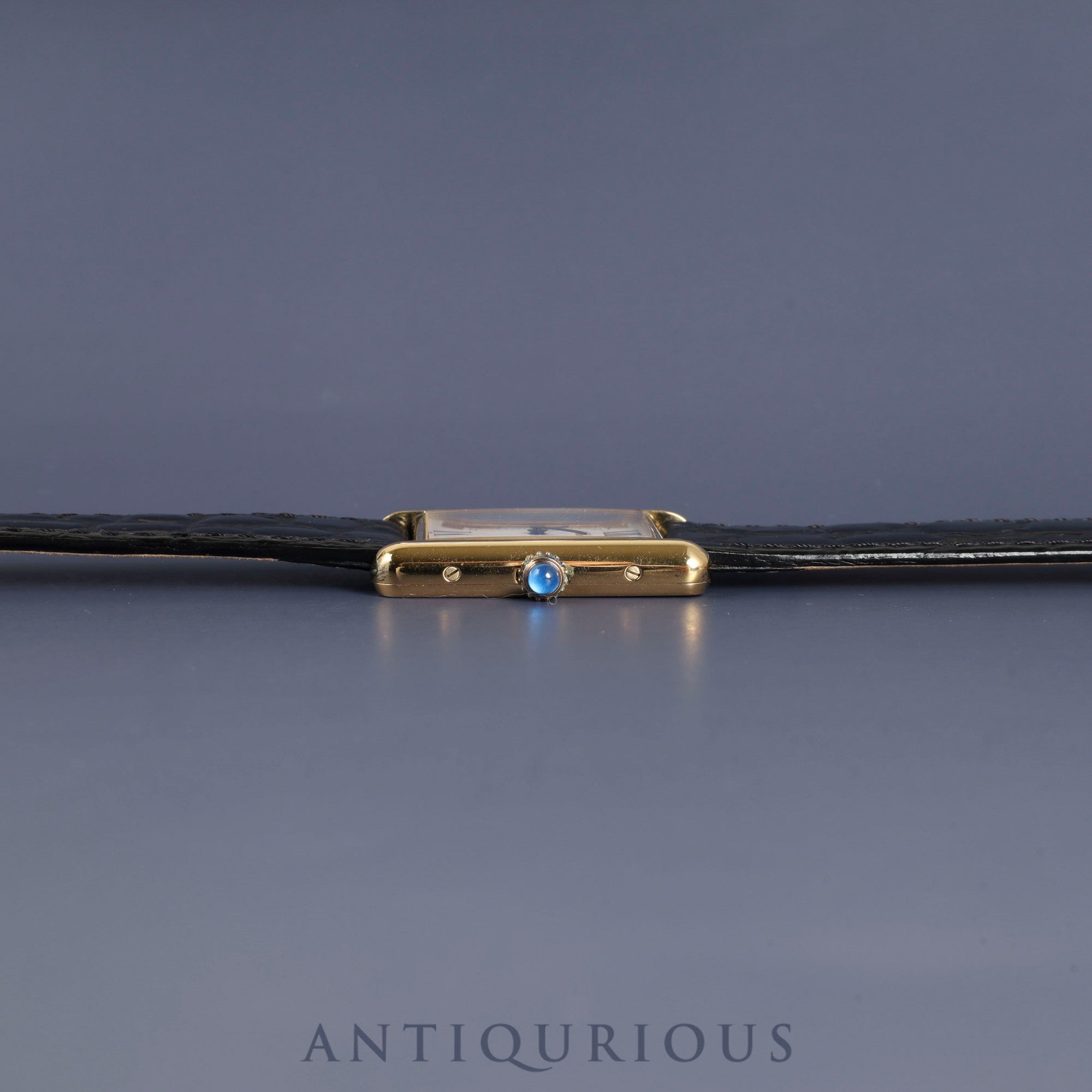 カルティエ マストタンク LM 590005 クォーツ Cal.90 SV925 革 純正尾錠(GP) サイドトリニティ文字盤 オーバーホール済み