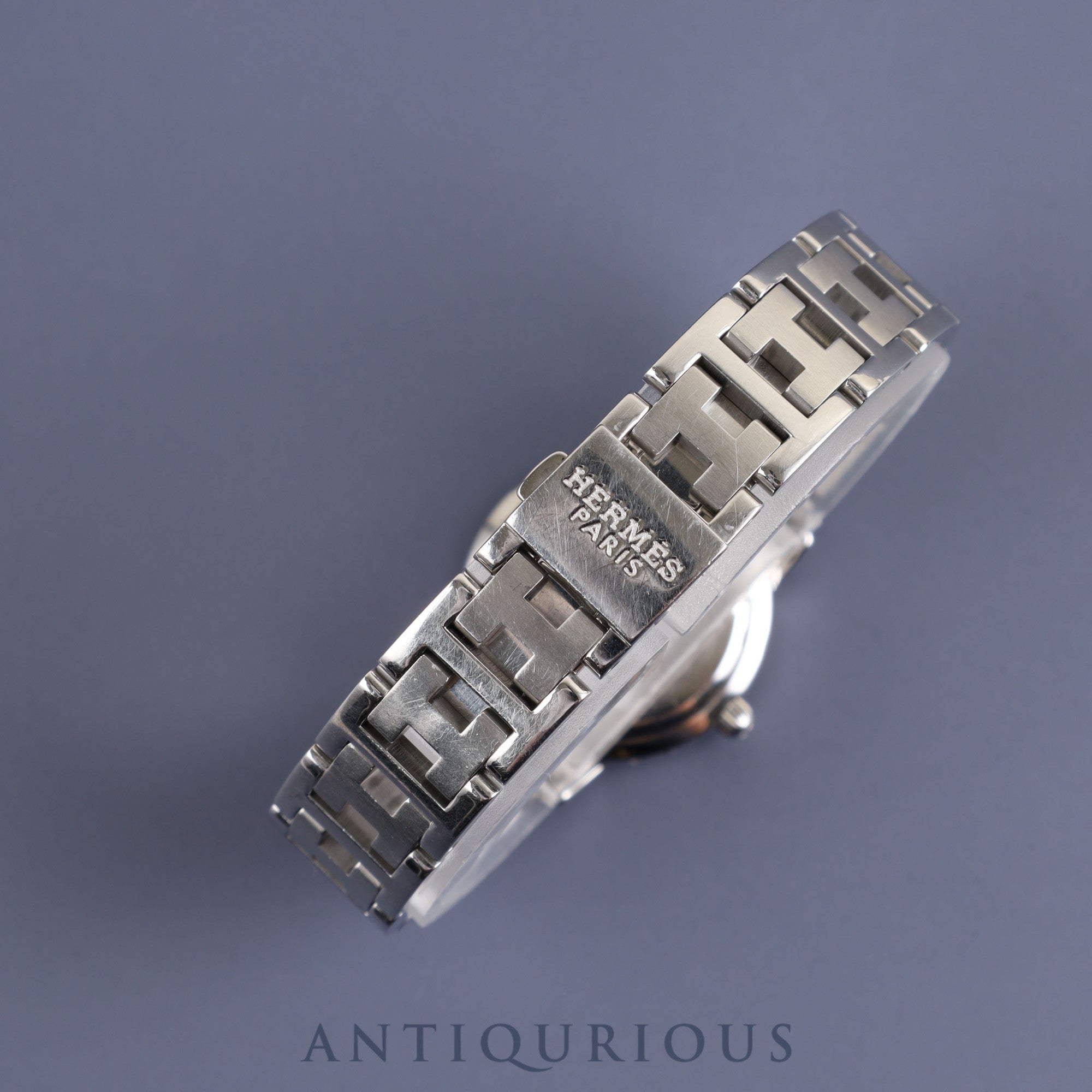 エルメス クリッパー CL4.210 クォーツ SS SS ピンク文字盤 23.8mm オーバーホール済み