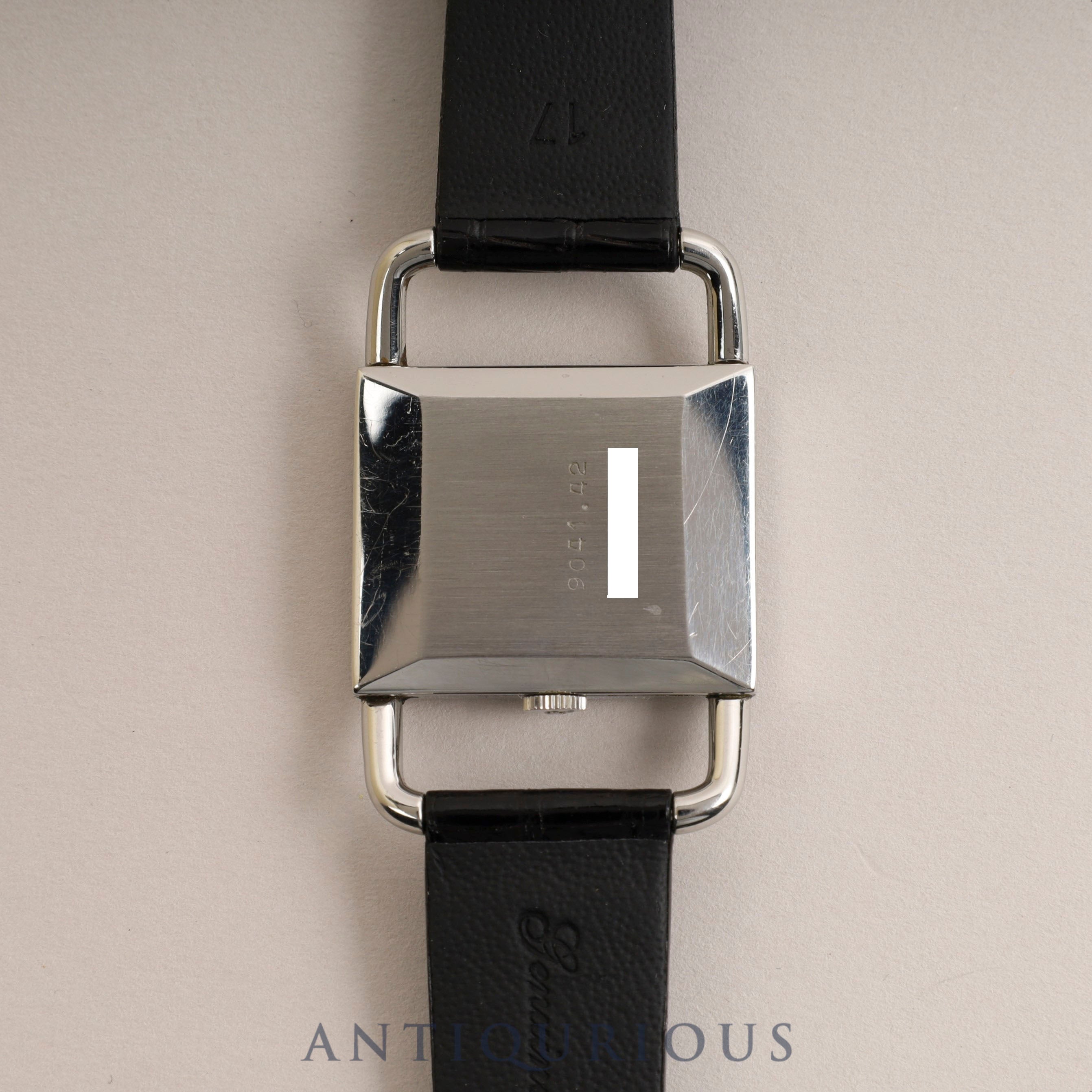 ジャガー・ルクルト ドライバーズウォッチ エトリエ 9041.42 手巻き Cal.818/3 SS 革 ブラックローマン文字盤