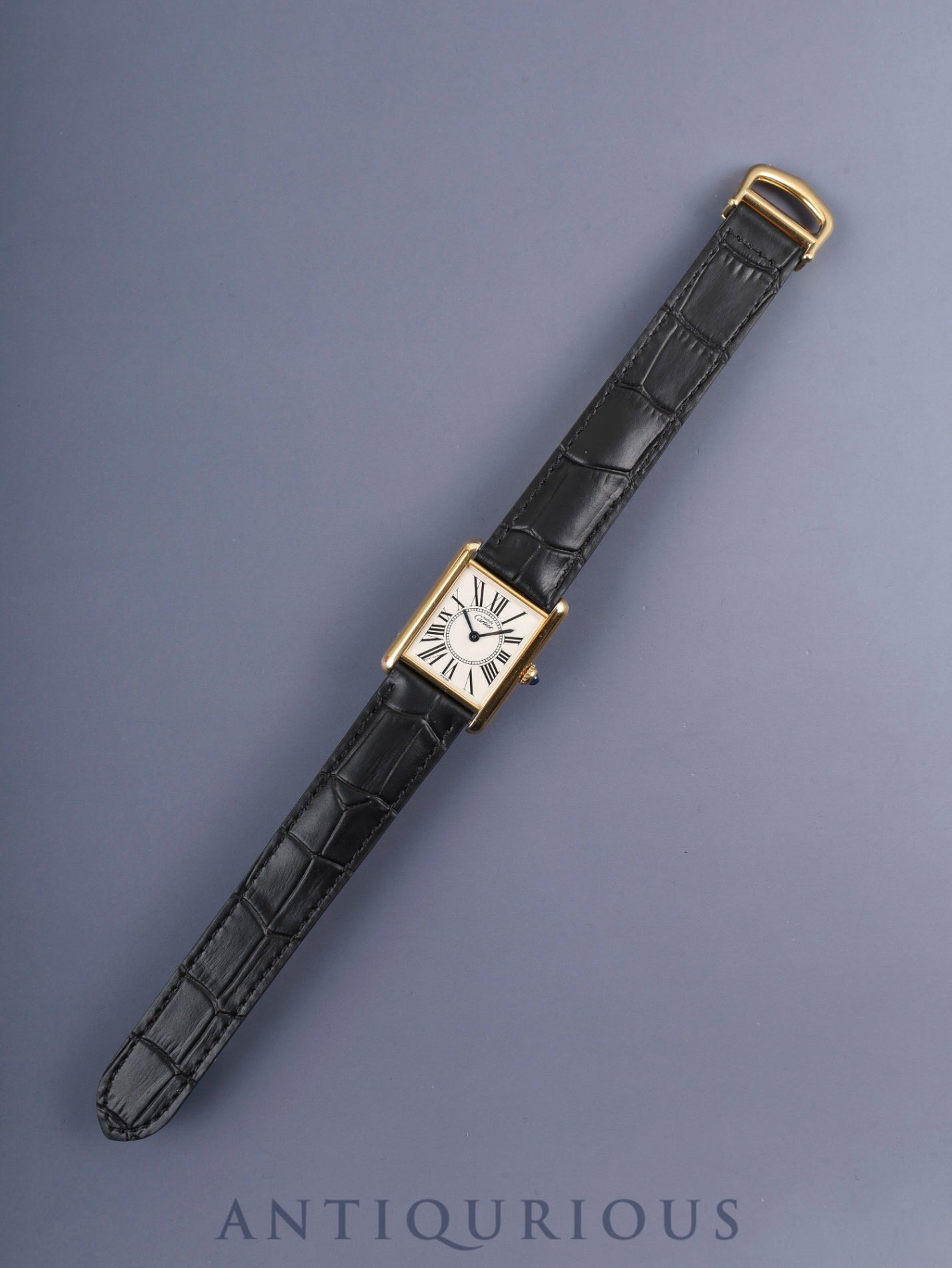 カルティエ マストタンク LM W1005654/590005 クォーツ Cal.690 SV925 革 純正Dバックル(GP)オパラン文字盤 箱 保証書(1994年)冊子 オーバーホール済み