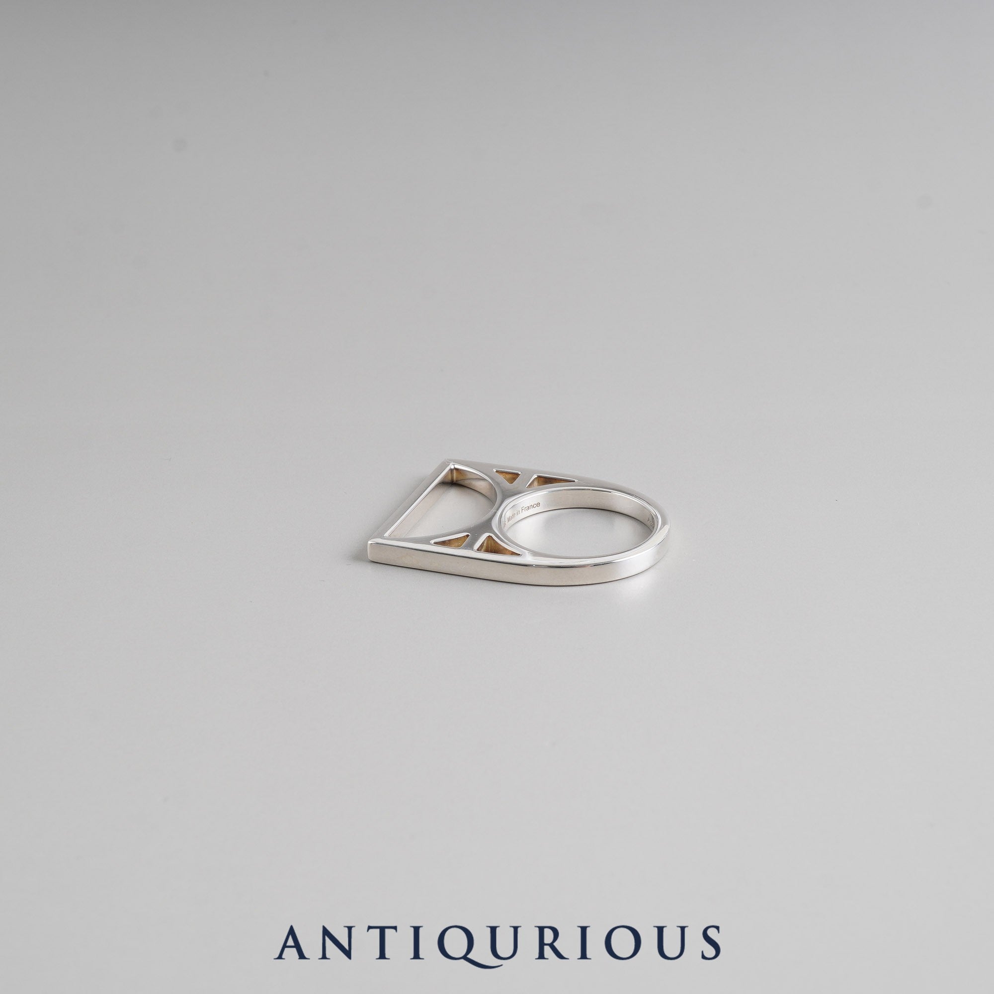 Hermes Ring Chaine d'Ancre Game Sterling Silver #52 17 Year Stamp