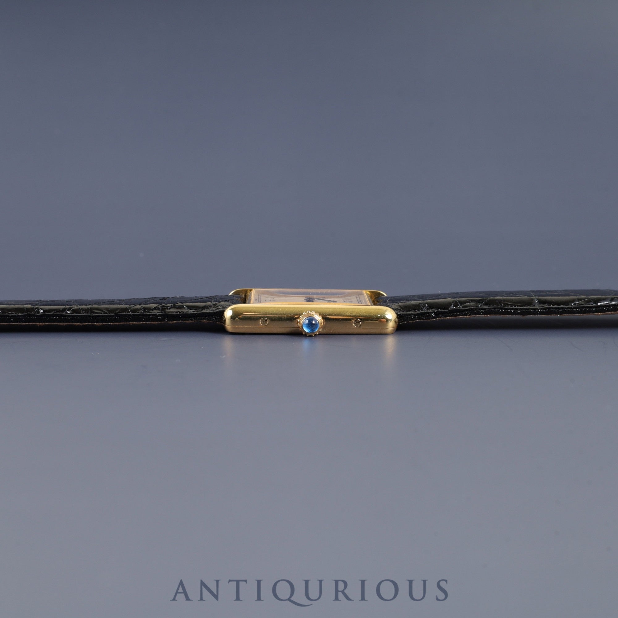 カルティエ マストタンク LM 590005 クォーツ Cal.90 SV925 革 純正尾錠(GP) アラビア文字盤 オーバーホール済み 新品仕上げ済み