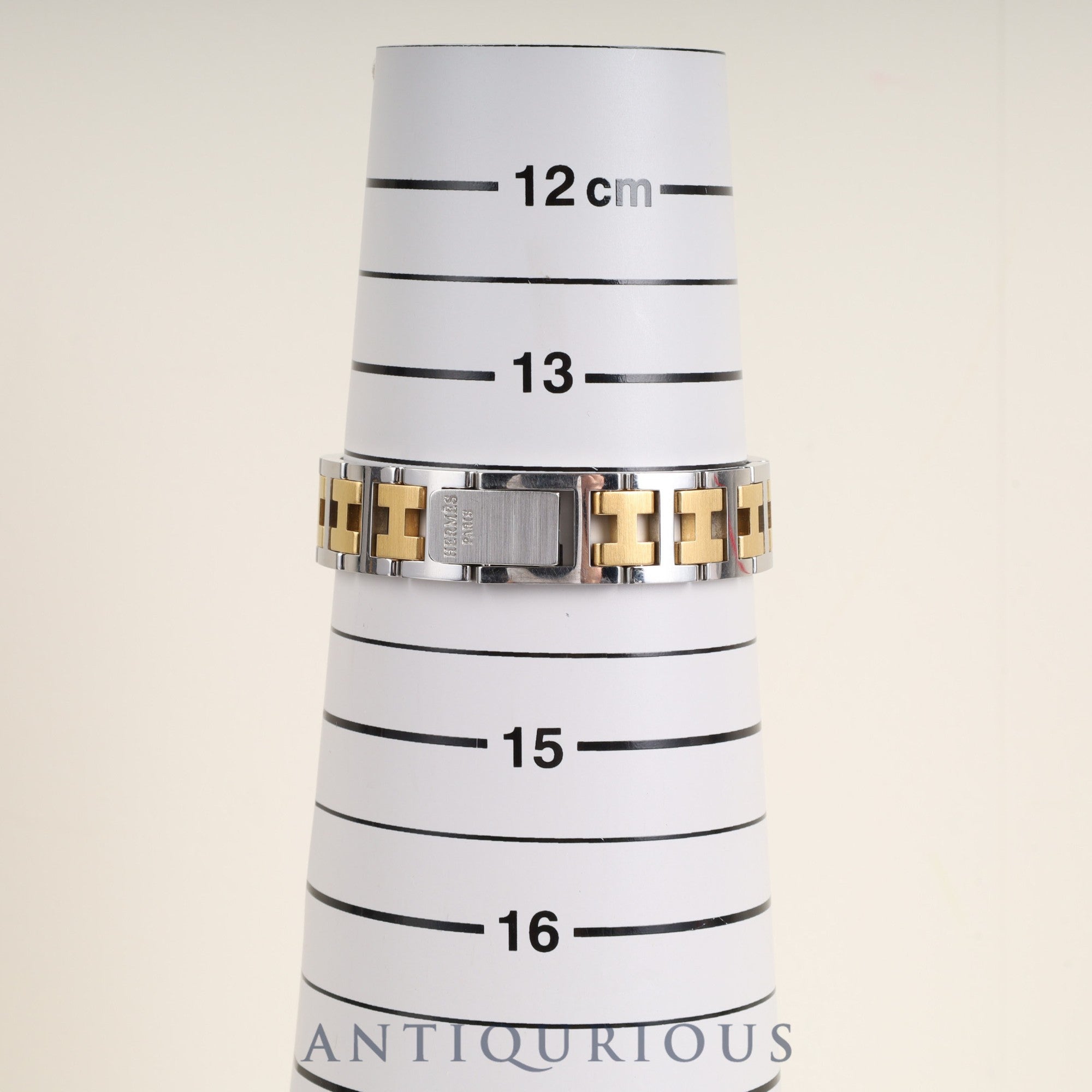 Hermes Cloajour CR1.240 Quartz Cal.976.001 SS/GP SS/GP Champagne Dial Box Case Overhauled