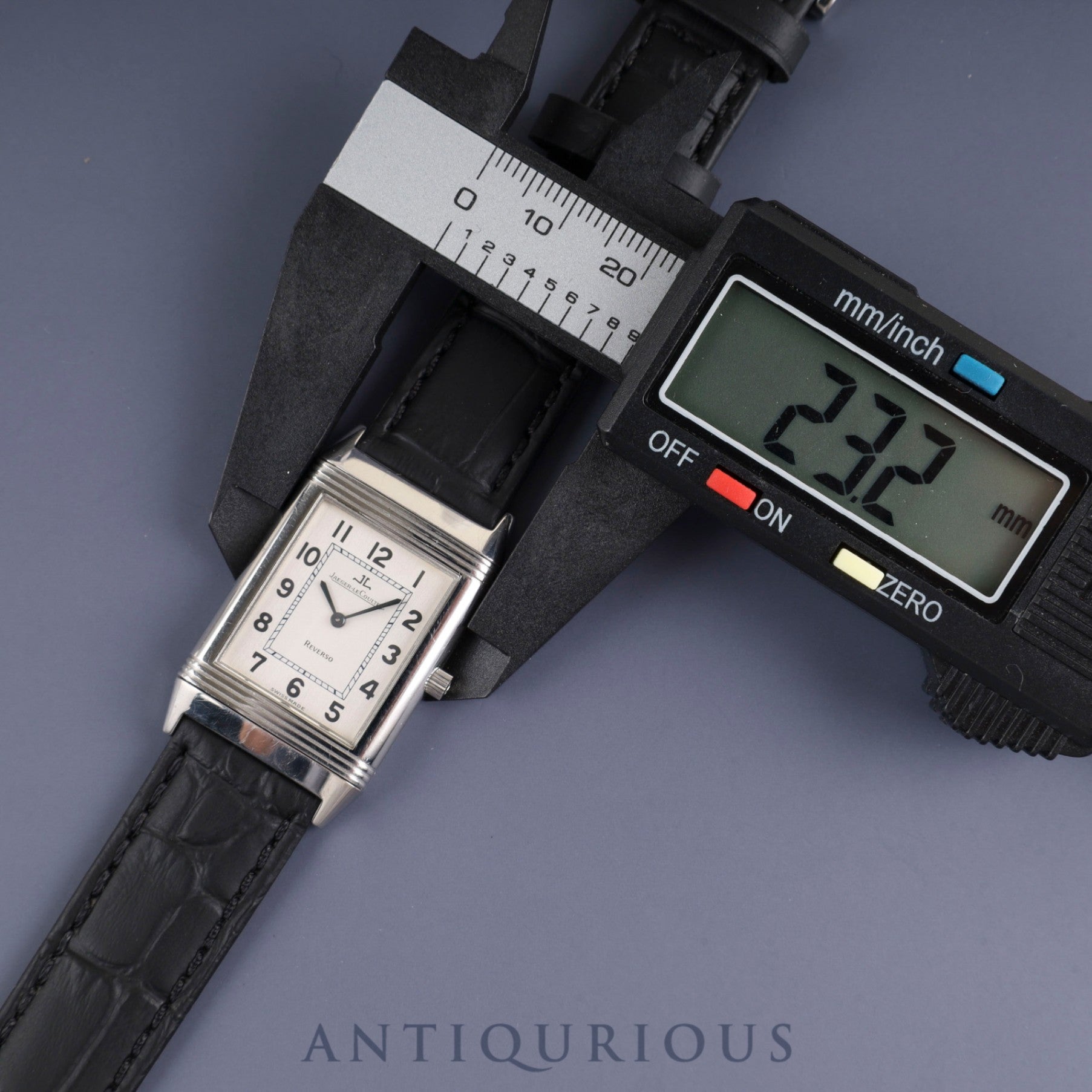 Jaeger-LeCoultre Reverso Classic 250.8.86 Manual Winding Caliber 846/1 Leather Strap Genuine Buckle (SS) Silver Arabic Dial Box Overhauled