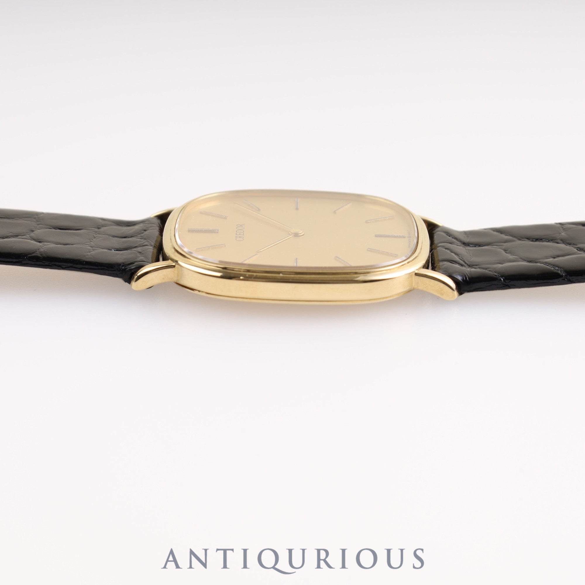 Seiko Credor 9570-5230 Quartz K18YG Leather Gold Dial