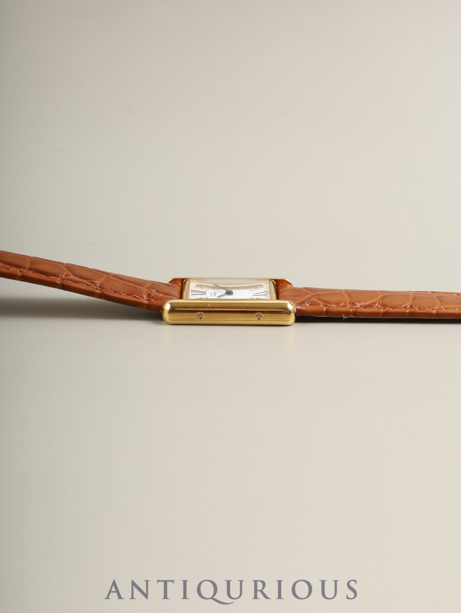 カルティエ マストタンク SM 5057001 クォーツ Cal.- SV925 革 純正Dバックル(GP)サイドトリニティ文字盤(SWISS表記)カルティエブティックにてコンプリートサービス済み