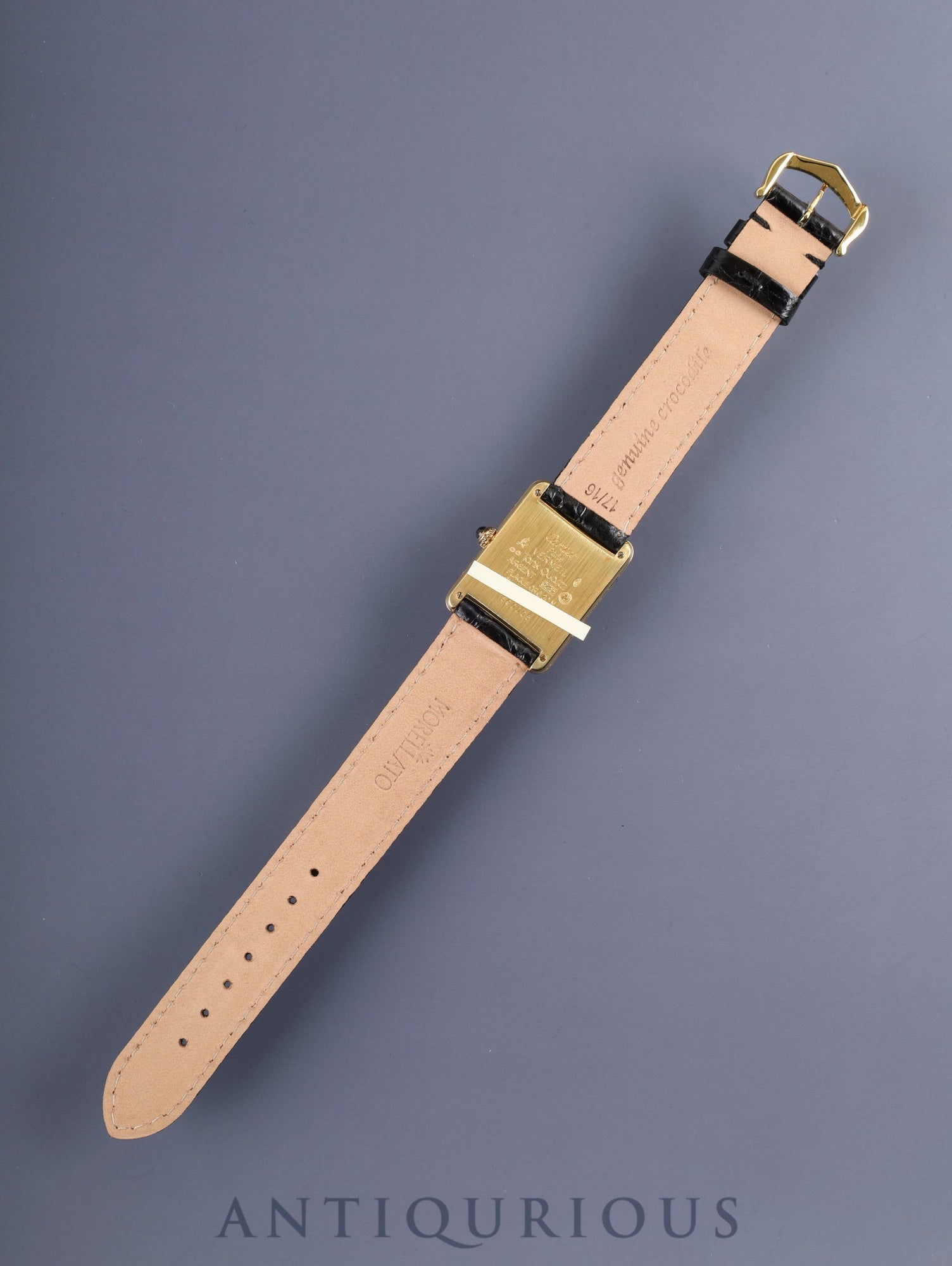 カルティエ マストタンク LM 590005 クォーツ Cal.90 SV925 革 純正Dバックル(GP)アラビア文字盤 オーバーホール済み 新品仕上げ済み