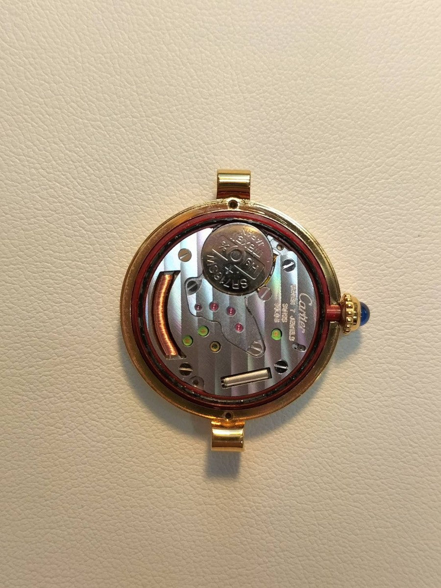 カルティエ マスト ヴァンドーム VLC SM W1009854 / 1851 クォーツ Cal.90.06 SV925 革 純正Dバックル(GP)飛びアラビア文字盤 箱 冊子 保証書(2000年)オーバーホール済み