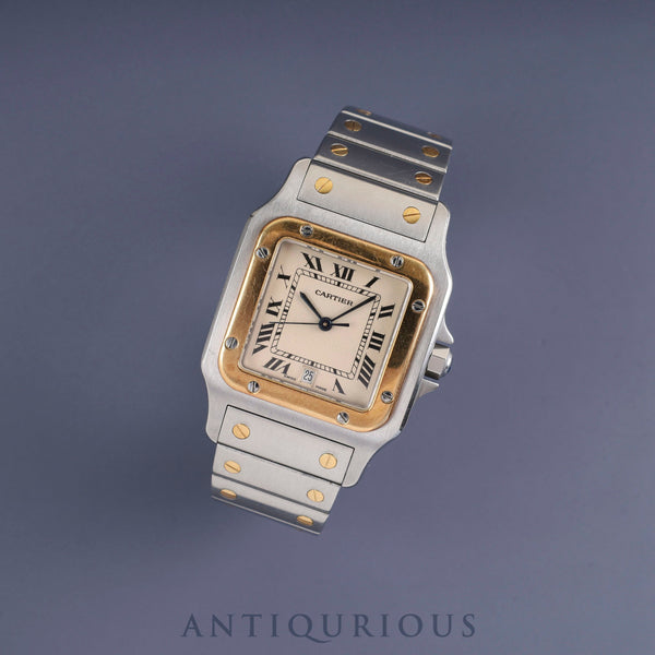 カルティエ サントス ガルベ LM 20011C4 / 187901 クォーツ Cal.687 SS/YG SS/YG ホワイトローマン文字盤 オーバーホール済み