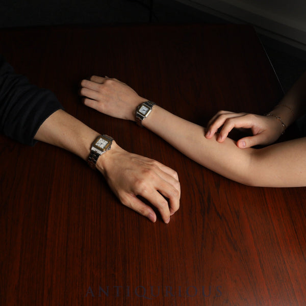 カルティエ サントス ガルベ SM AC14,30gr OR 0,750 2,80gr / 0902 自動巻き SS/YG ホワイトローマン文字盤 保証書(1988年)オーバーホール済み