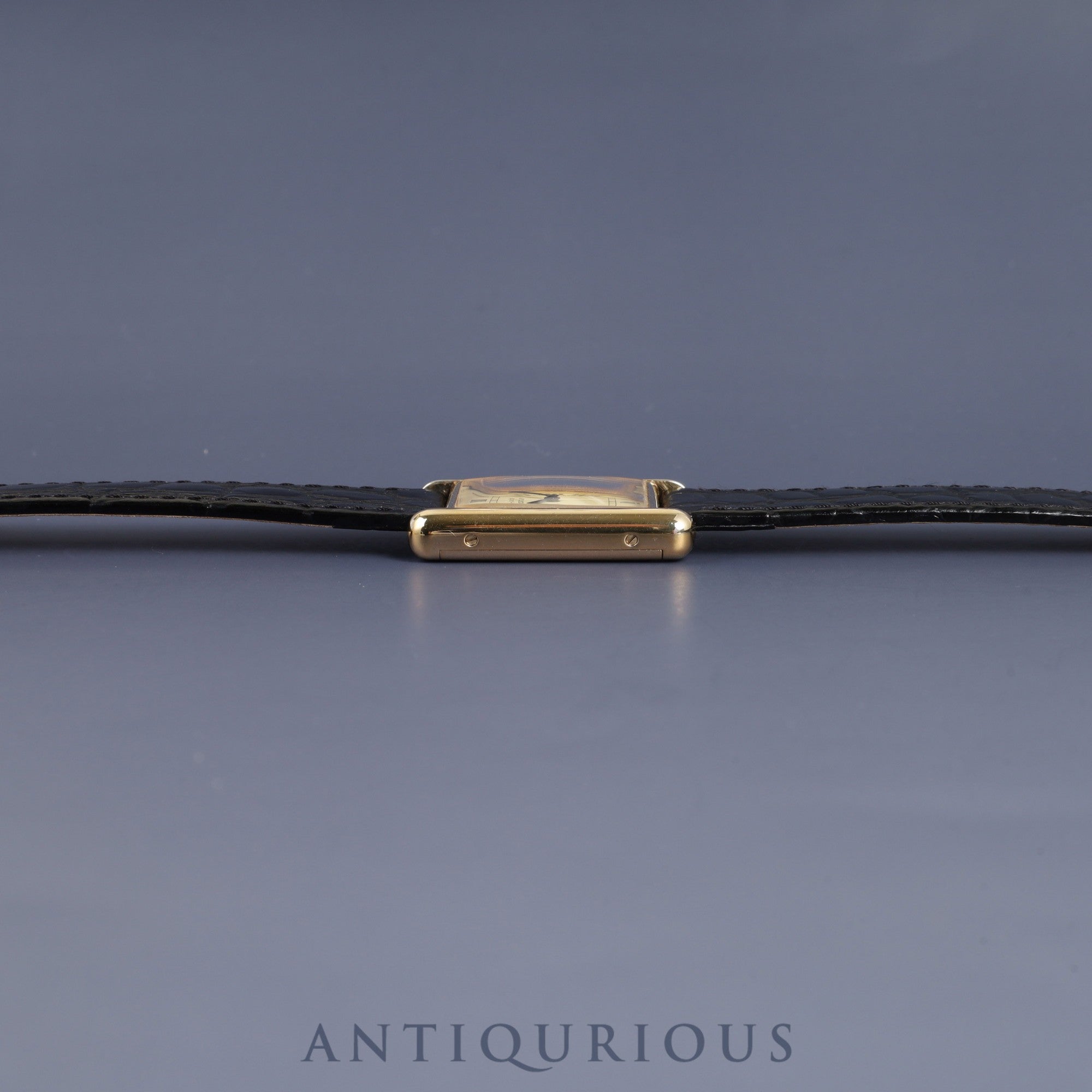 Cartier Must Tank LM Manual winding Cal.78-1 SV925 Leather Genuine buckle (GP) Ivory Roman dial Overhauled