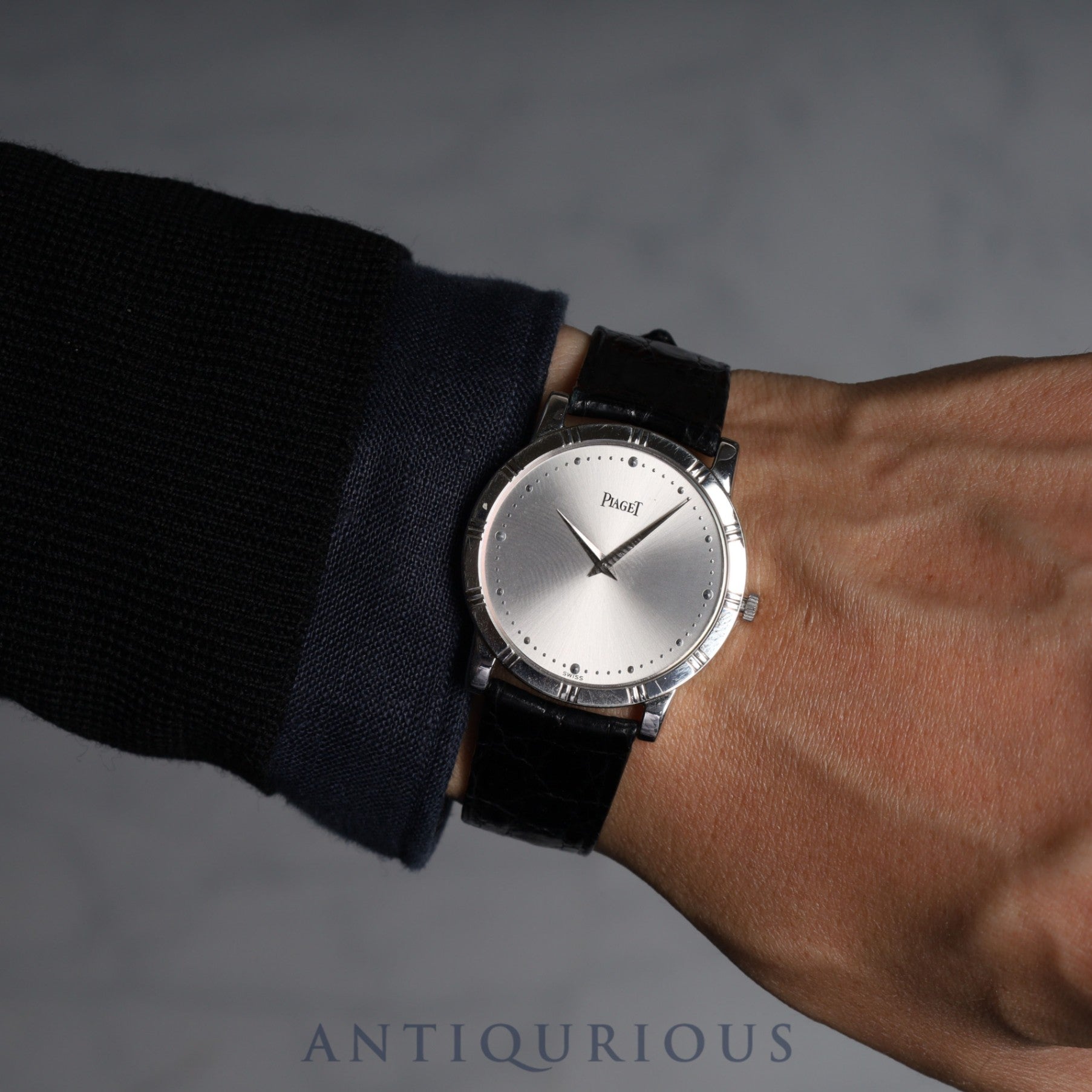 ピアジェ ダンサー 84023 クォーツ Cal.- 750WG 純正革ベルト 純正尾錠(750WG)シルバー文字盤 箱