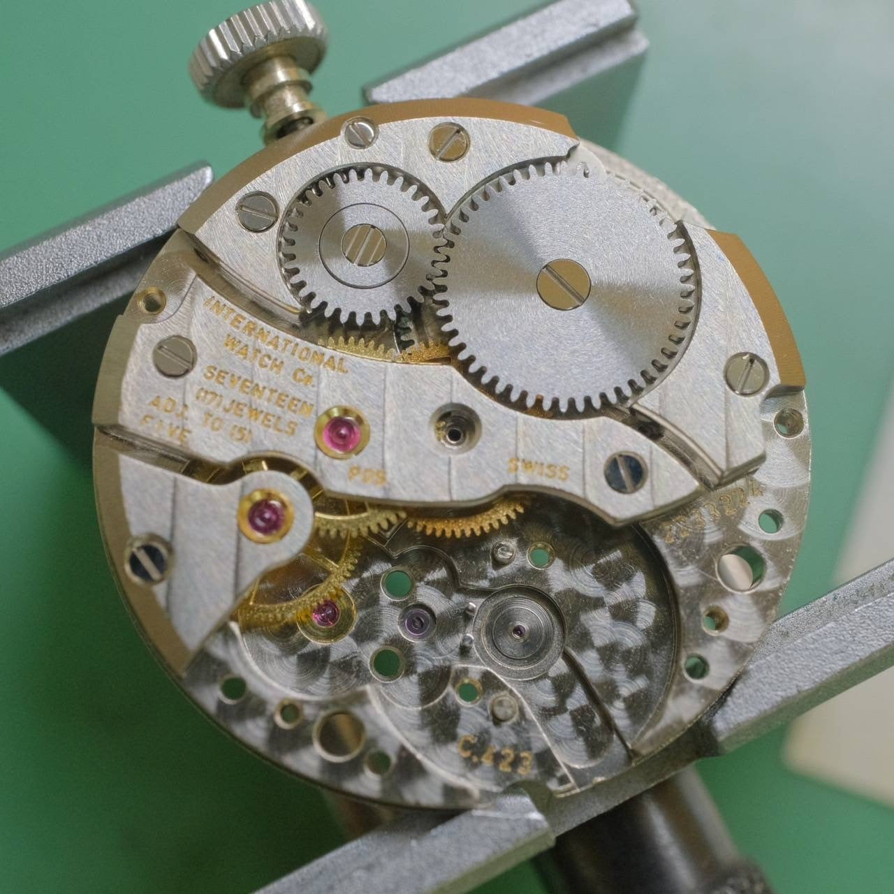 IWC Da Vinci Line 2576 Manual Winding Cal.423 SS Leather Silver Dial Overhauled IWC