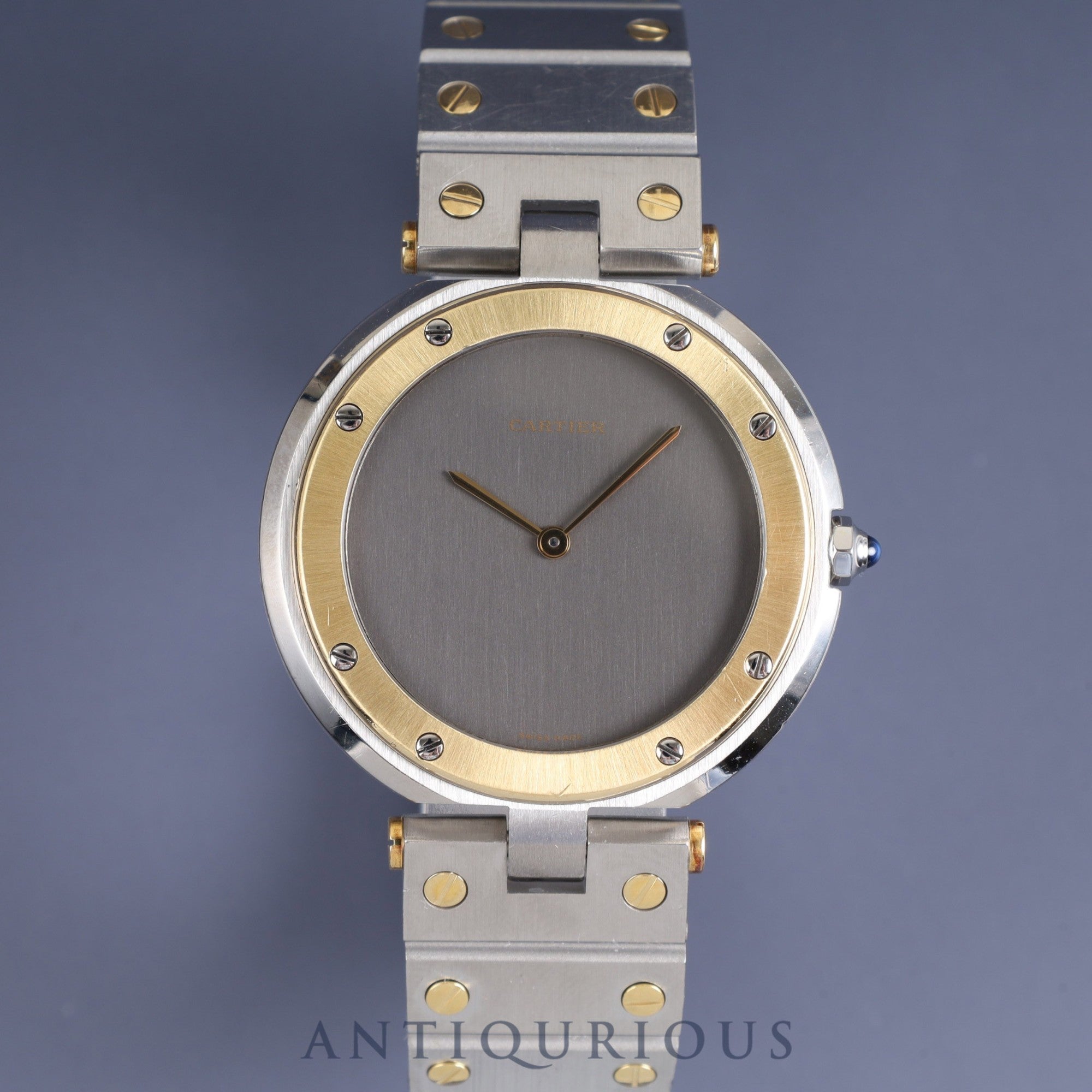 Cartier Santos Vendome LM 83041488 / 8191 Quartz SS/YG SS /YG Grey Ghost Dial Complete service completed at Cartier boutique