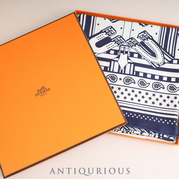 エルメス スカーフ カレ55 ジグザグのサングル