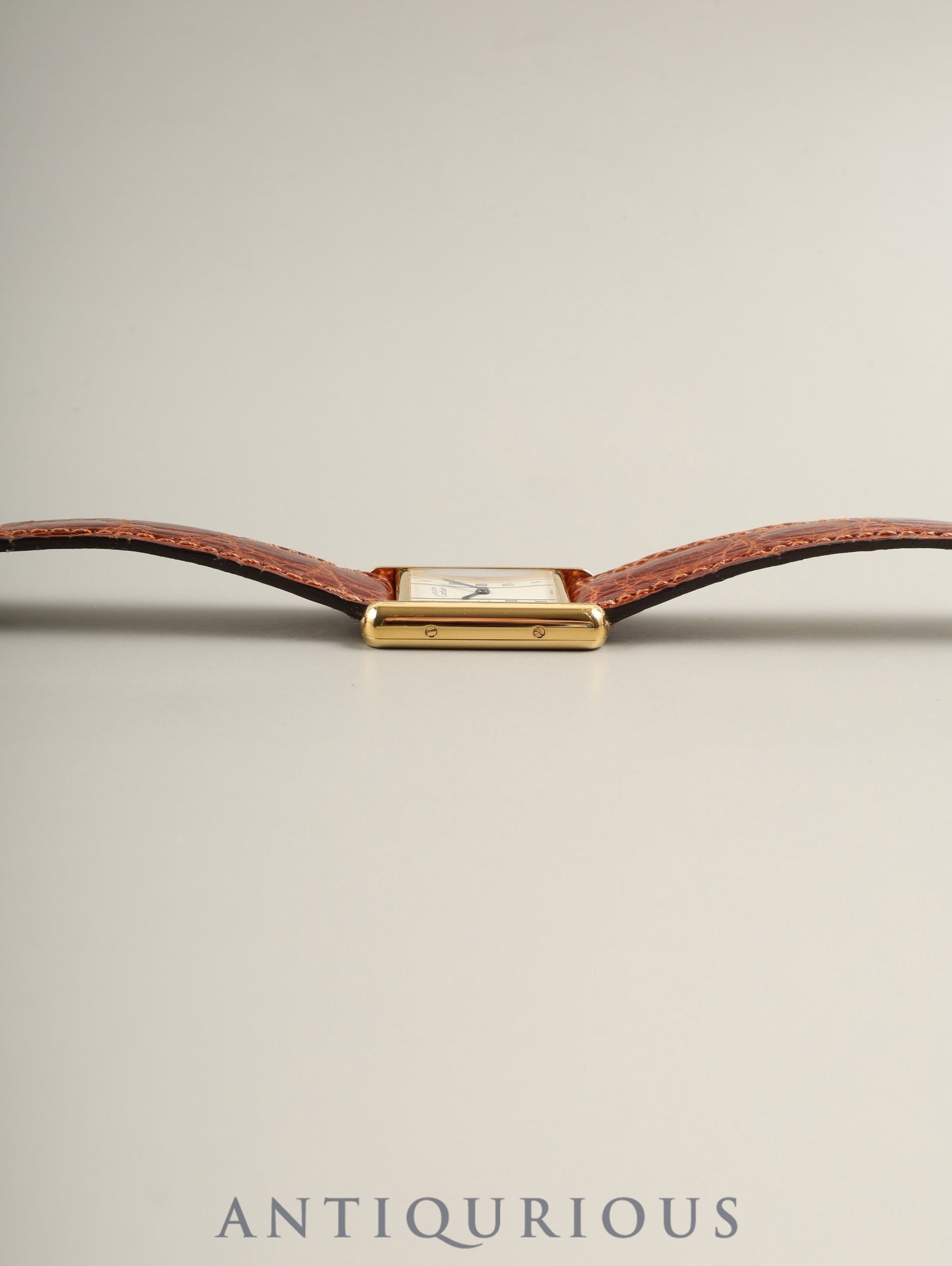 Cartier Must Tank SM W1003053 / 5057001 Quartz Cal.- SV925, genuine leather strap, genuine pin buckle (GP), straight Roman dial (SWISS表記), box, booklet. Complete service completed at Cartier boutique.