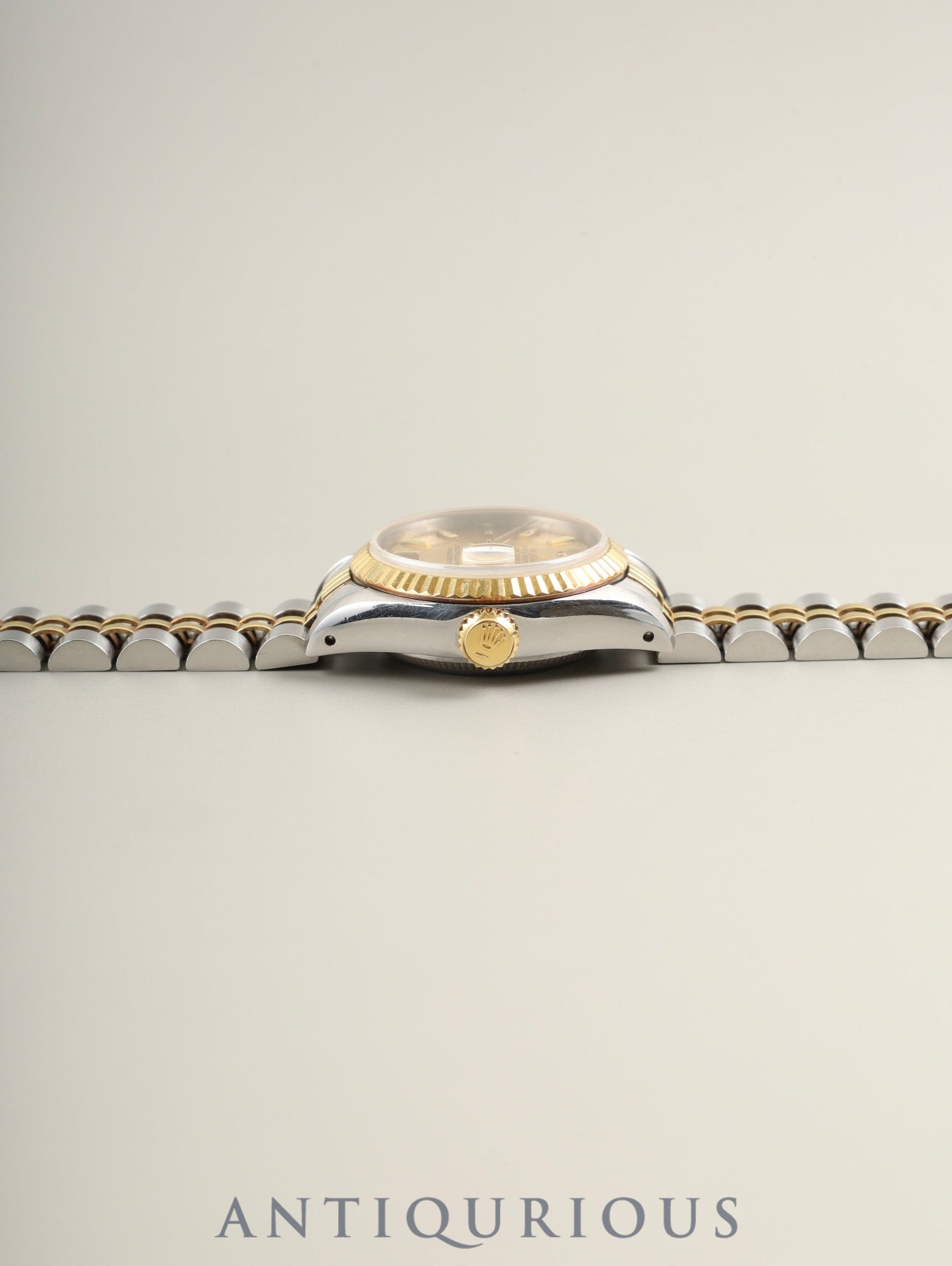 Rolex Datejust Lady 69173 Automatic Caliber 2135 Stainless Steel/Yellow Gold with Gold Dial, No. 91 (1985) Overhauled