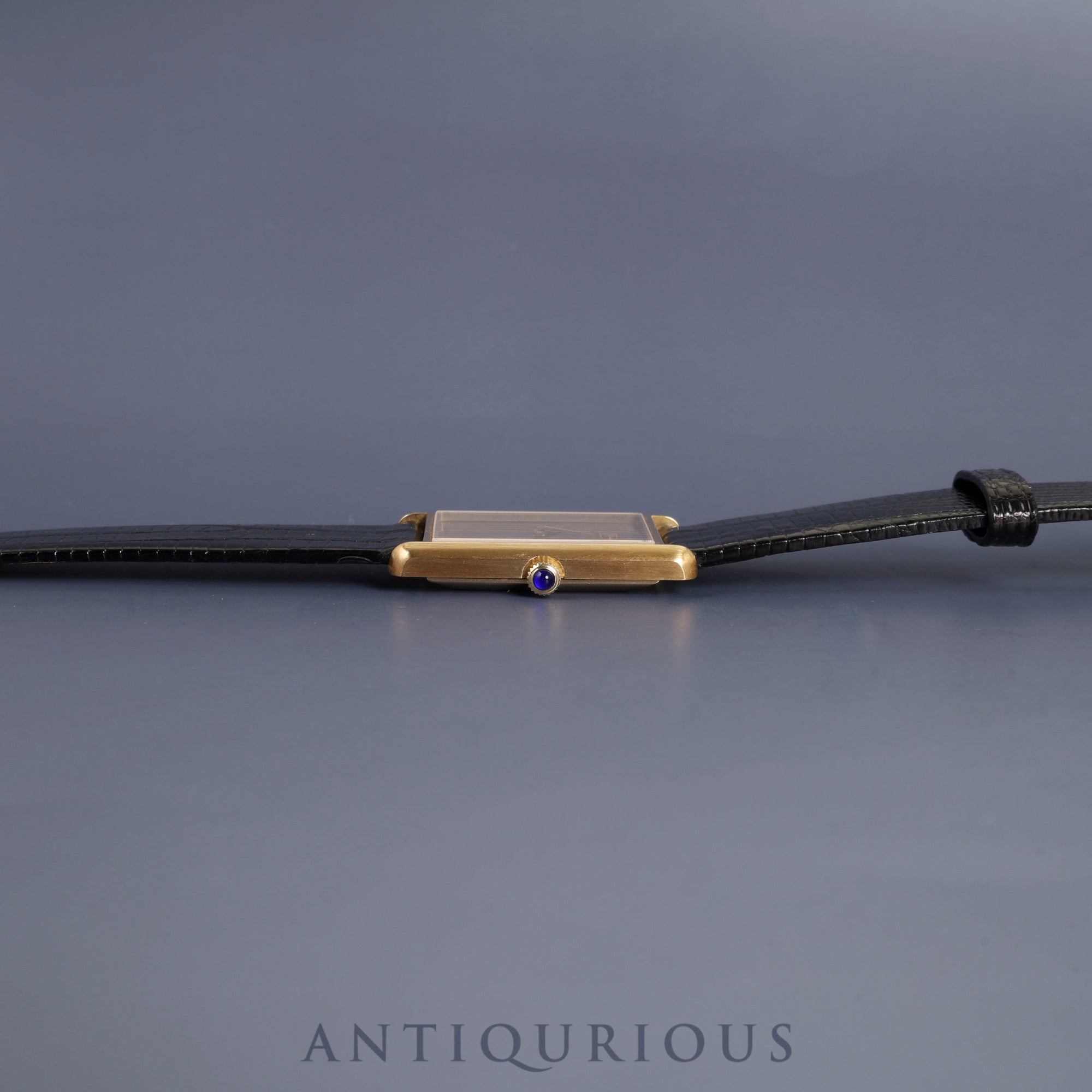 Baume & Mercier Rectangular 37059 (B) Manual winding Cal.8M775 750 Leather Genuine buckle (GP) Black (onyx) dial Overhauled