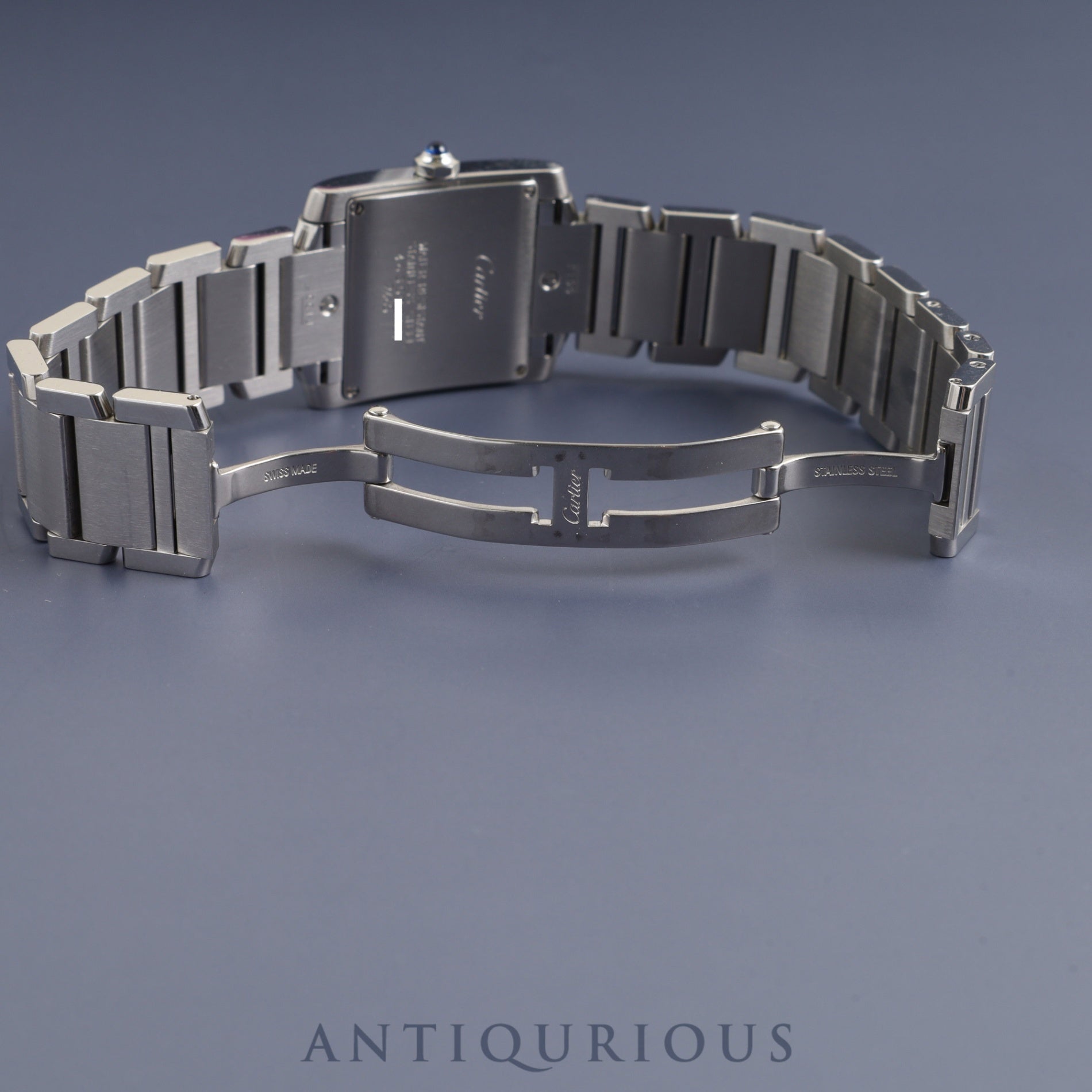 Cartier Tank Française MM W51011Q3/2465 Quartz Caliber 175N Stainless Steel White Roman Dial Box Booklet Warranty (2005) Overhauled