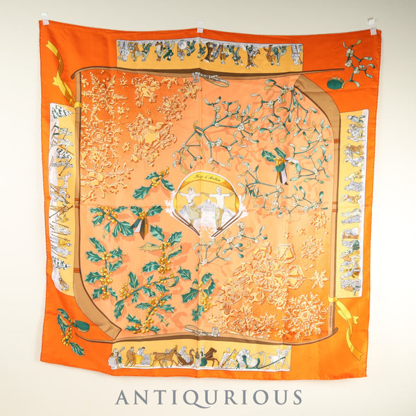 エルメス スカーフ カレ90 去年の雪 SILK100%