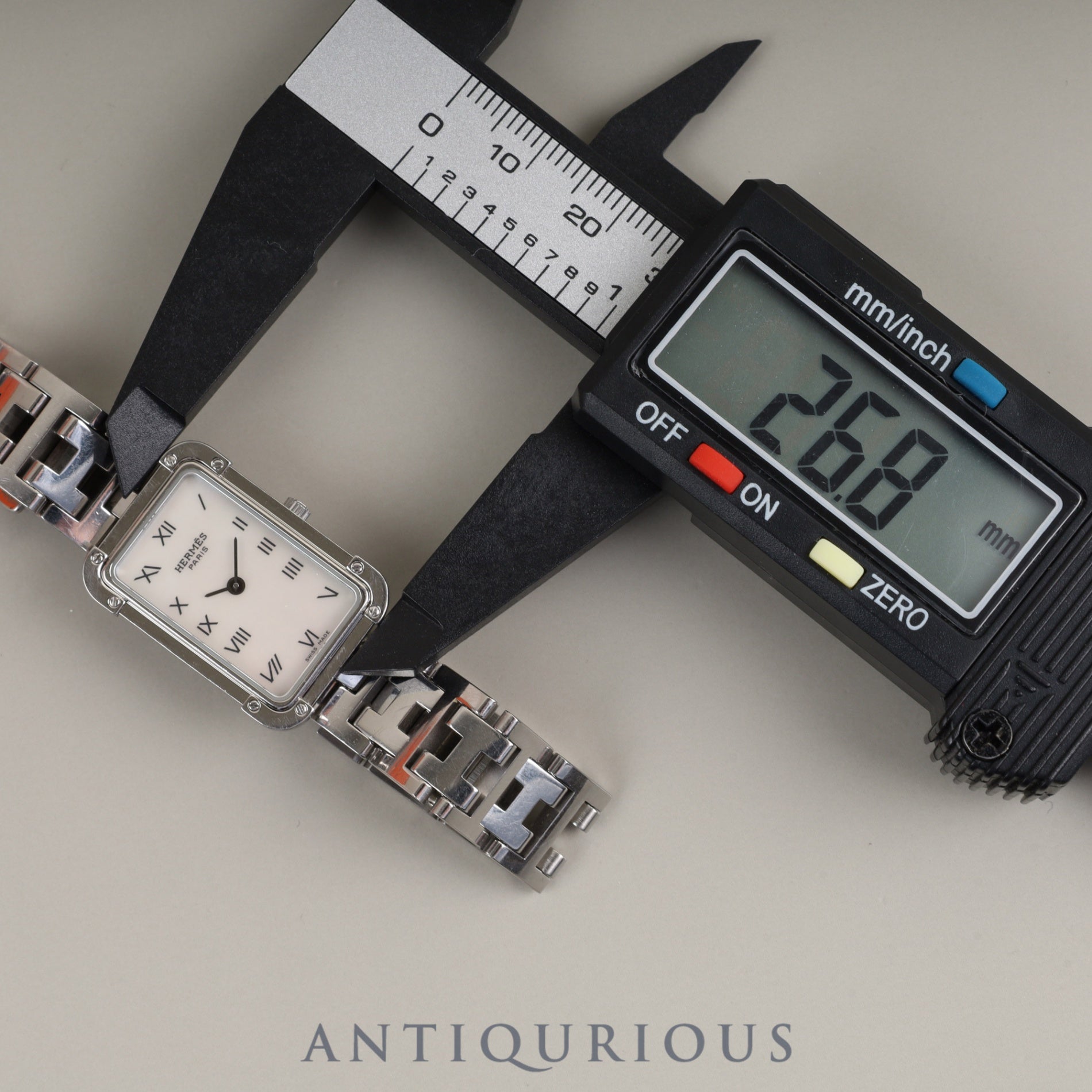 エルメス クロアジュール CR2.210 クォーツ Cal.976.001 SS SS ホワイトシェル文字盤 箱 冊子 保証書 タグ オーバーホール済み