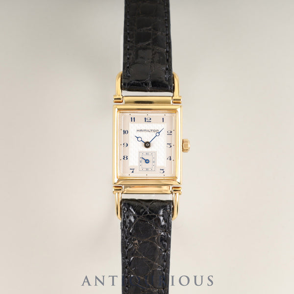 ハミルトン ウィルシャー 6270 クォーツ Cal.980.153 SS 純正革ベルト 社外尾錠(GP)シャンパンゴールド文字盤 オーバーホール済み