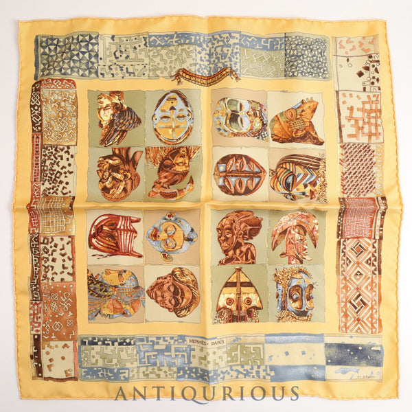 Hermes scarf Carre 45 PEERSONA mask SILK 100% box