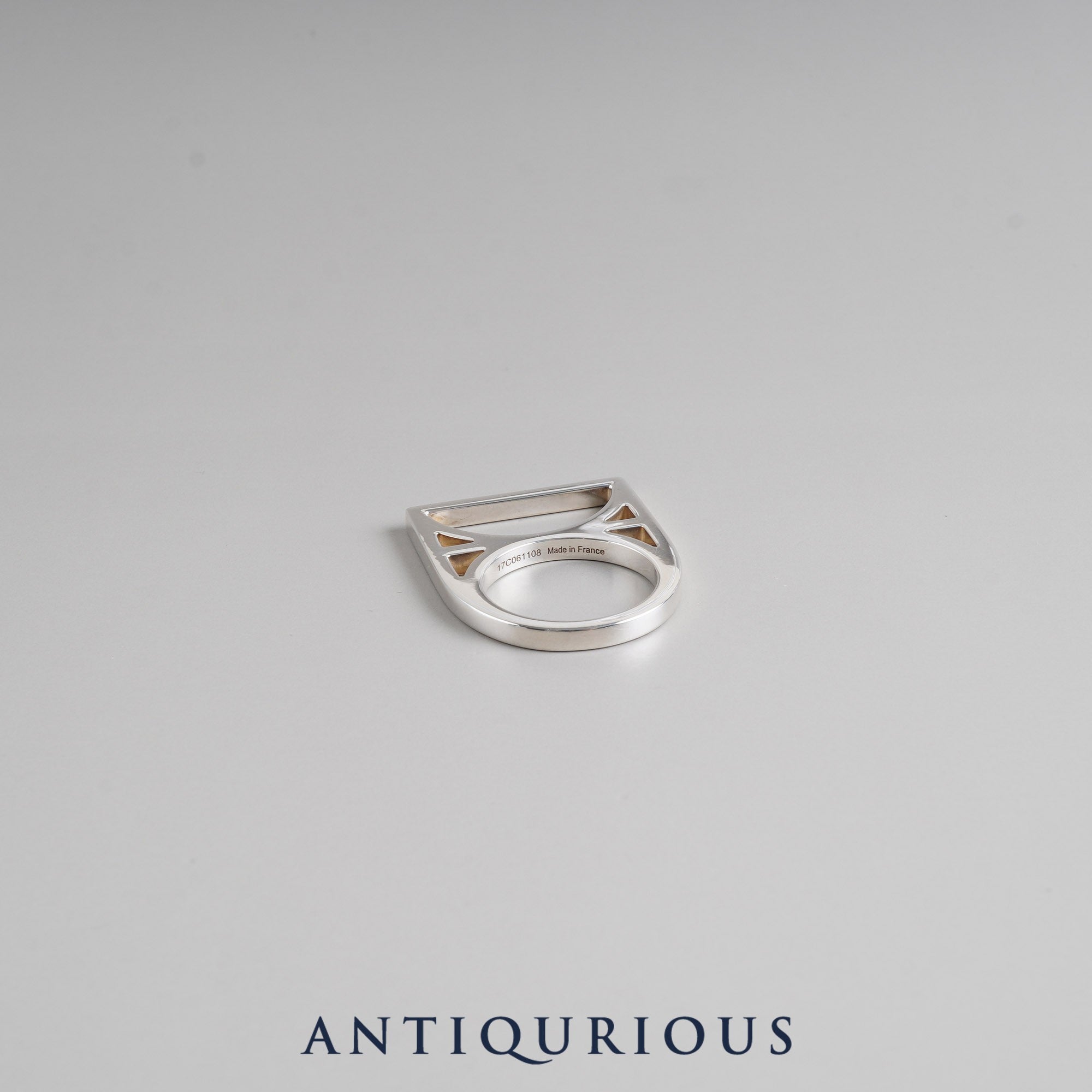 Hermes Ring Chaine d'Ancre Game Sterling Silver #52 17 Year Stamp