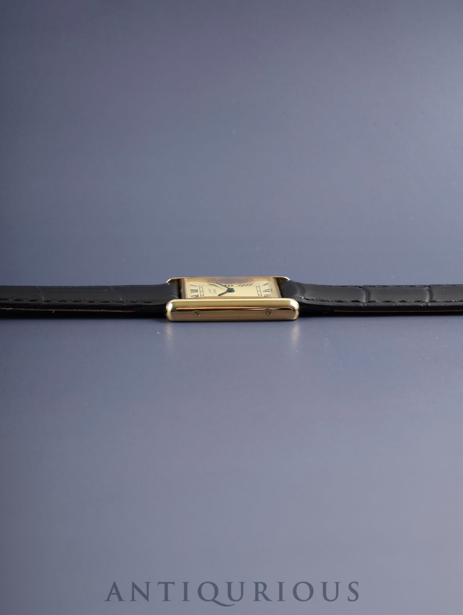 カルティエ マストタンク LM W1002753 / 590005 クォーツ Cal.90 SV925 革 純正尾錠(GP)アイボリーローマン文字盤(SWISS表記) オーバーホール済み