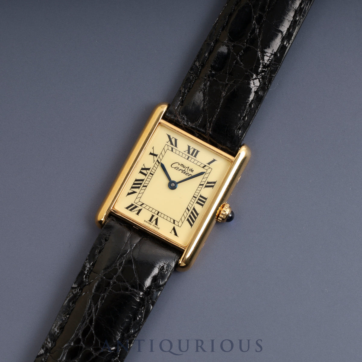 Cartier Must Tank LM QZ Ivory Roman Dial