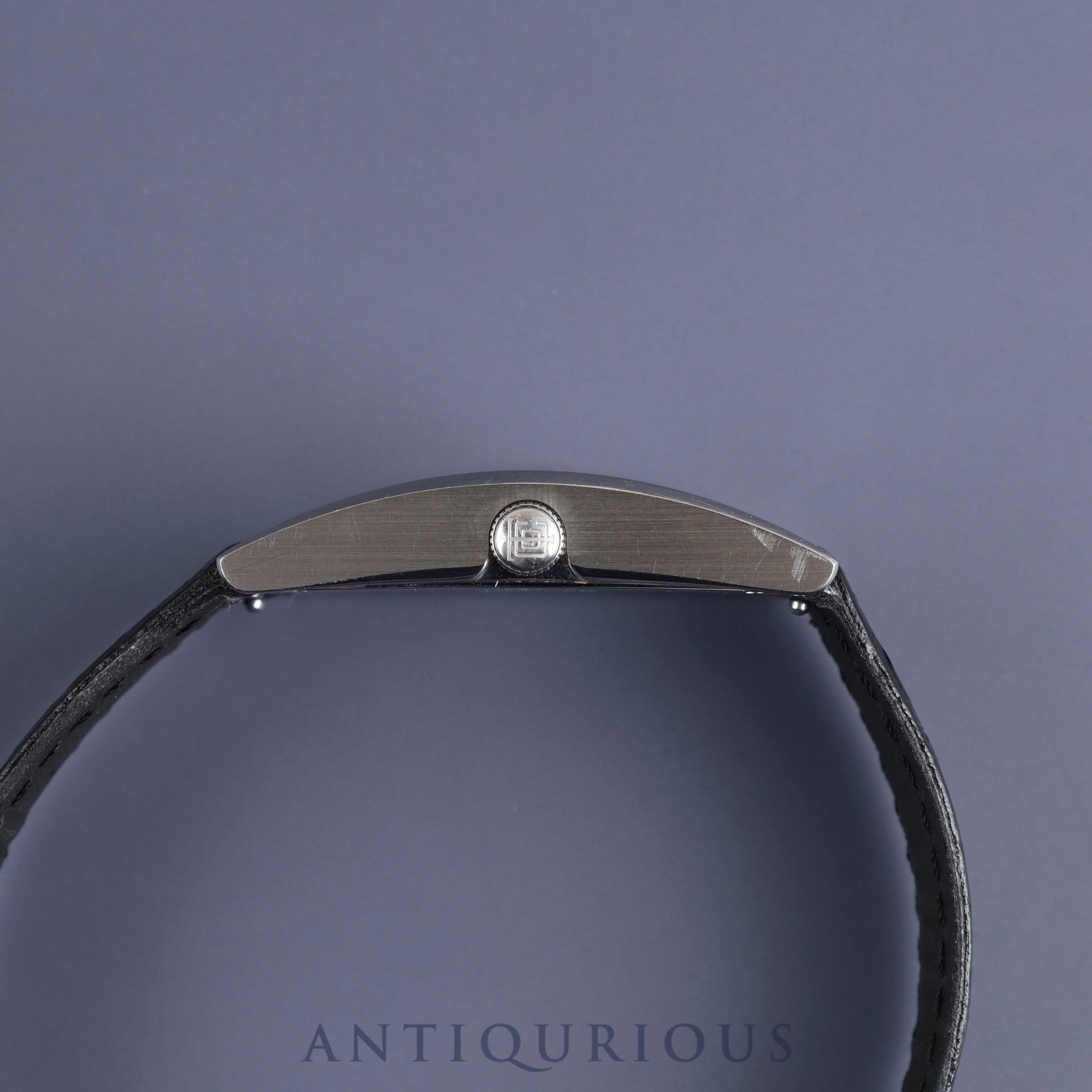 ティファニー イーストウエスト 34677352 クォーツ SS 革 純正Dバックル(SS) ブラック文字盤 オーバーホール済み