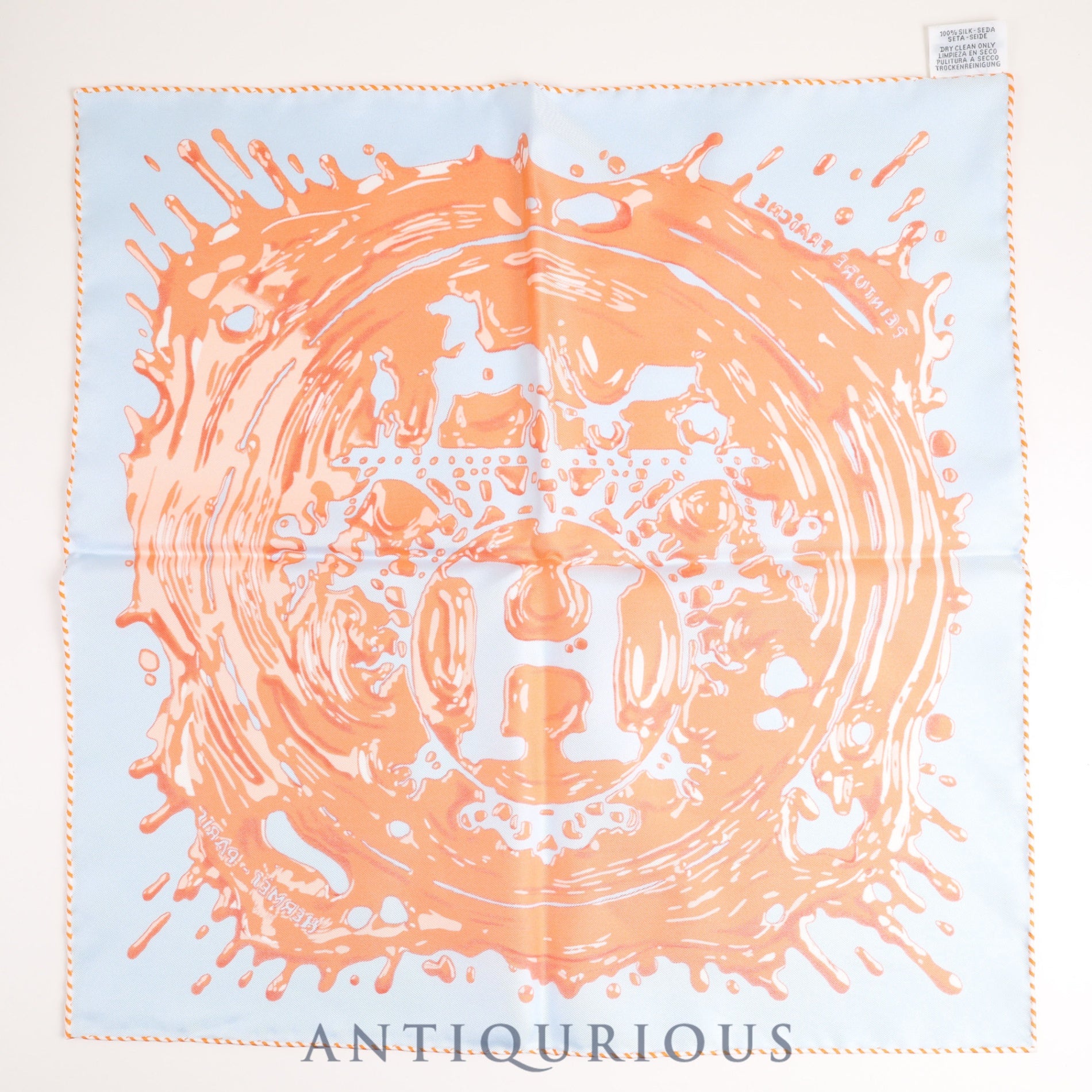エルメス スカーフ カレ45 PEINTURE FRAICHE ペンキ塗りたて SILK100% 箱