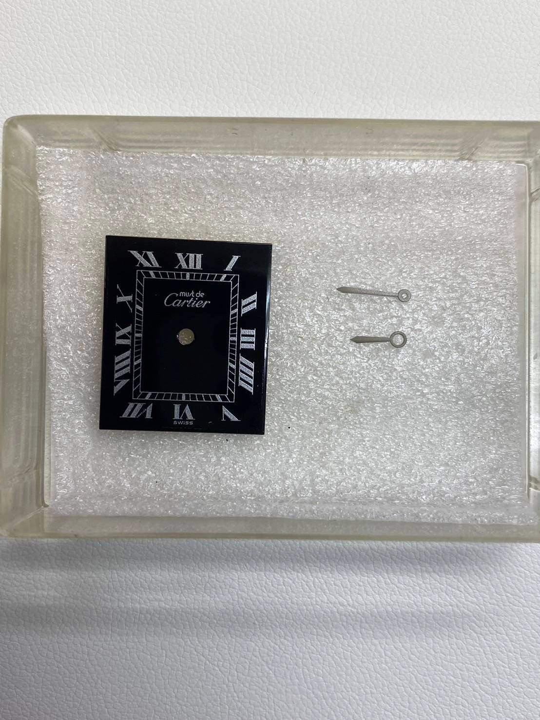 カルティエ マストタンク LM 手巻き Cal.78-1 925 革 純正尾錠(GP)ブラックローマン文字盤 オーバーホール済み 新品仕上げ済み