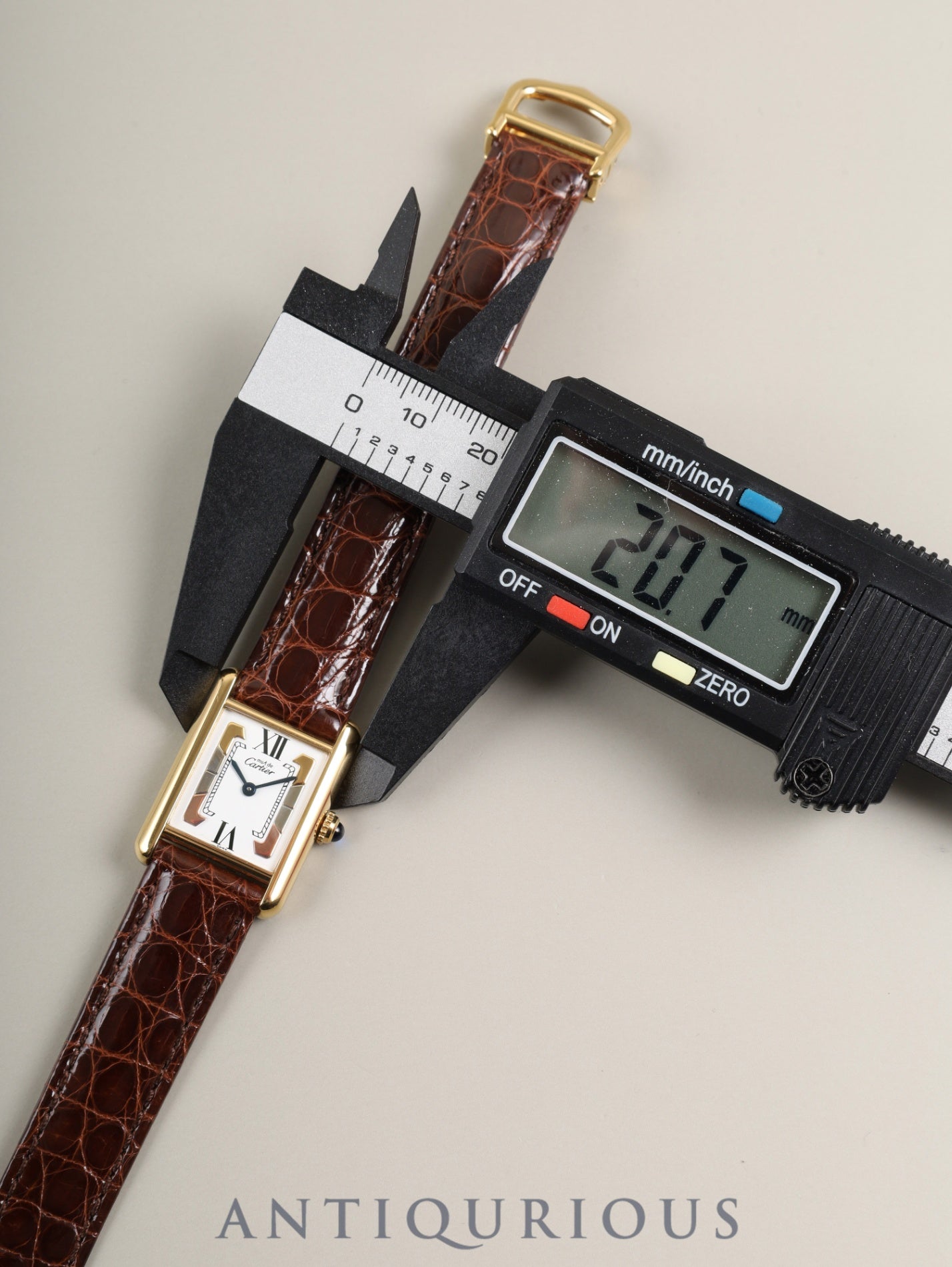 Cartier Must Tank SM 5057001 Quartz Cal.057 SV925 Leather Genuine Deployant Buckle (GP) Trinity Dial (SWISS marking) Box Genuine Leather Strap Included Overhauled