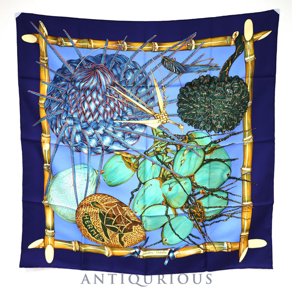 エルメス スカーフ カレ90 クレオルの楽園 SILK100%