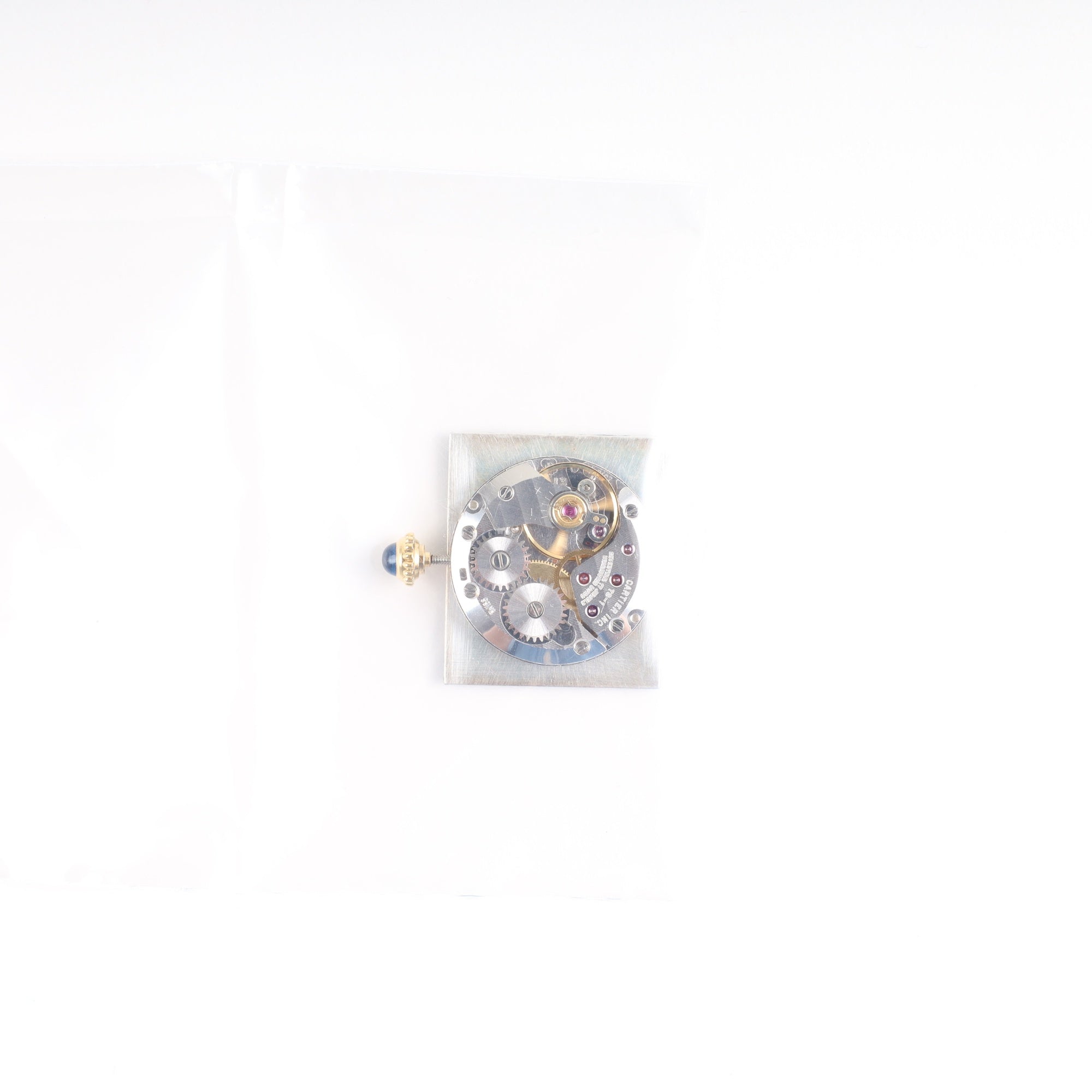 Cartier Must Tank LM Manual Winding Caliber 78-1 SV925 Leather Strap with Genuine GP Buckle, Lapis Lazuli Dial, Circa 1976-1981, Overhauled and Finished to Like New