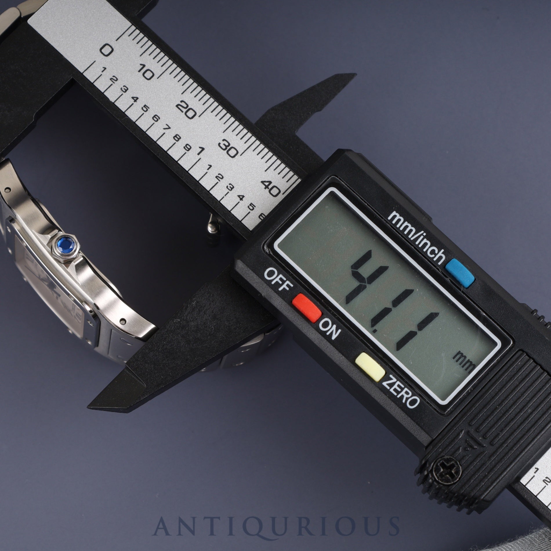 Cartier Santos Galbee LM W20060D6 / 1564 Quartz Cal. 687 Stainless Steel White Roman Dial Repair Certificate (2024) Overhauled and Serviced at a Cartier Boutique