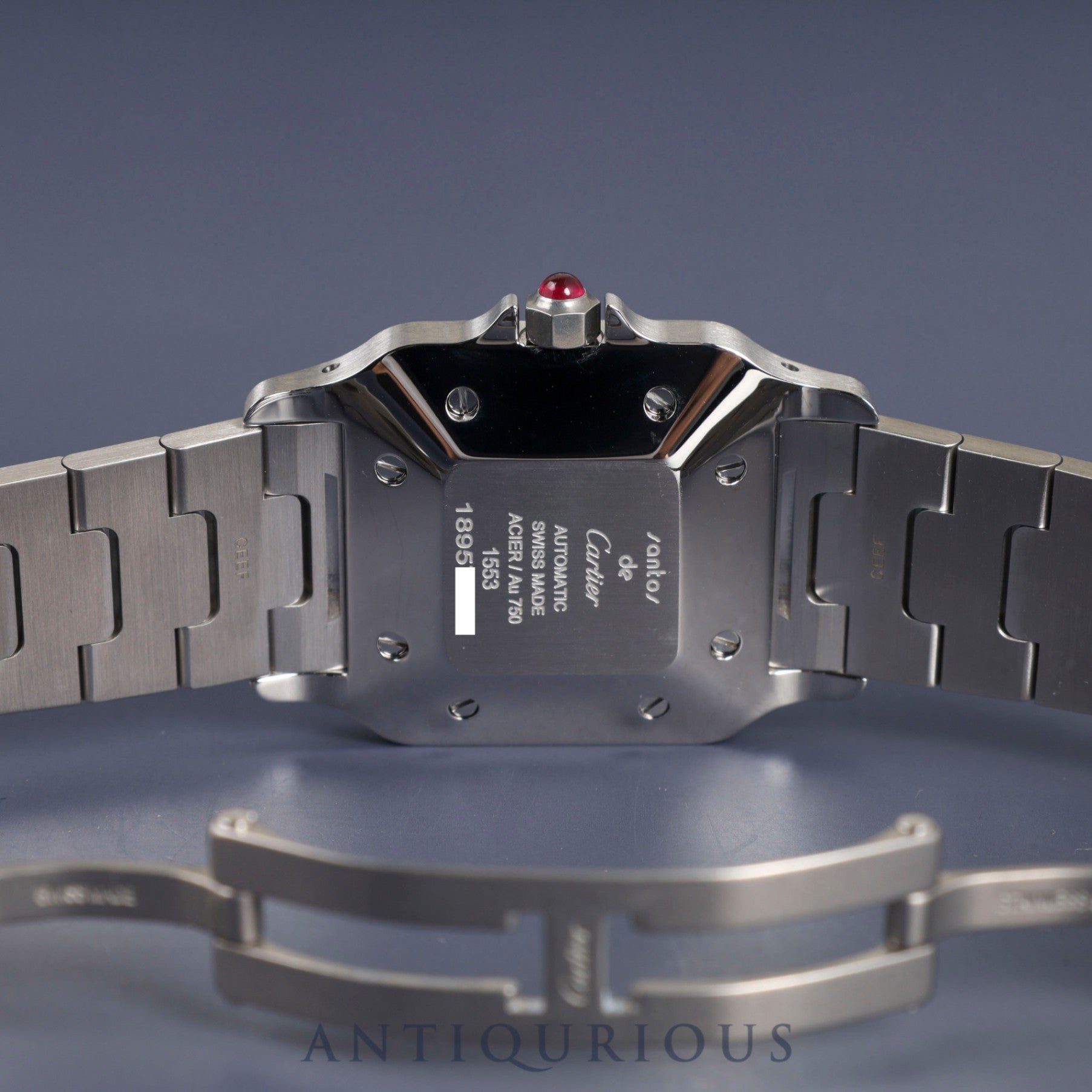 Cartier Santos Galbee LM AC23.80gr OR 0.750 4.05gr Automatic SS/YG SS/YG Garnet dial Bordeaux dial Complete service (full maintenance) completed at Cartier boutique