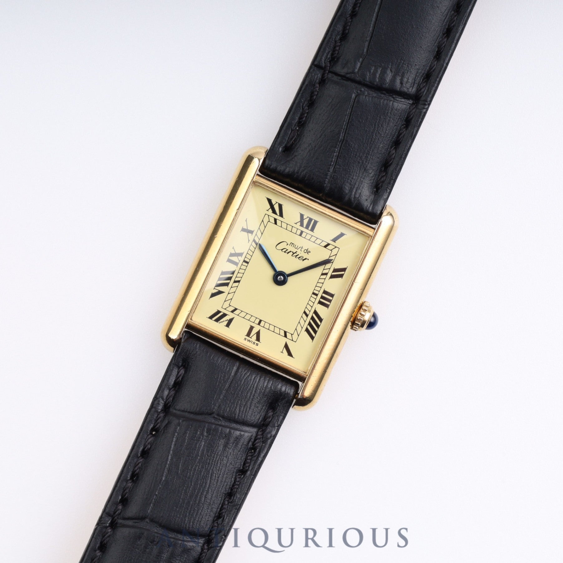 Cartier Must Tank LM QZ Ivory Roman Dial