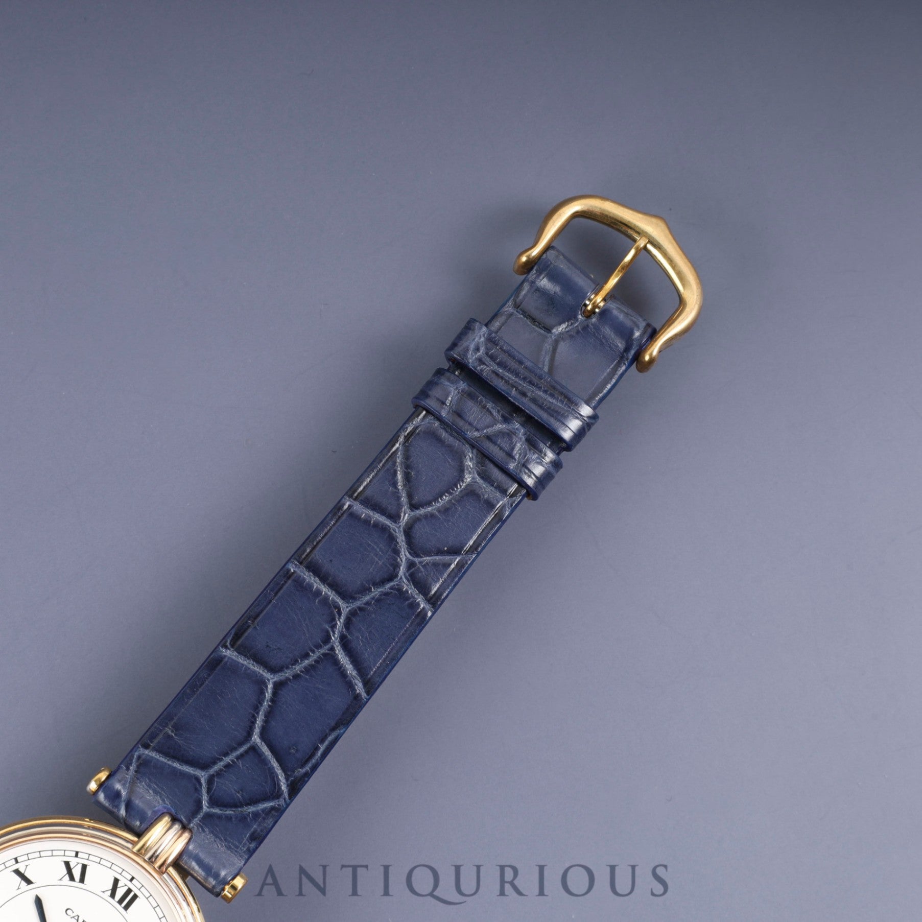 カルティエ ヴァンドーム VLC LM 881003 クォーツ Cal.81 18K 革 純正尾錠(GP)ホワイトローマン文字盤 オーバーホール済み