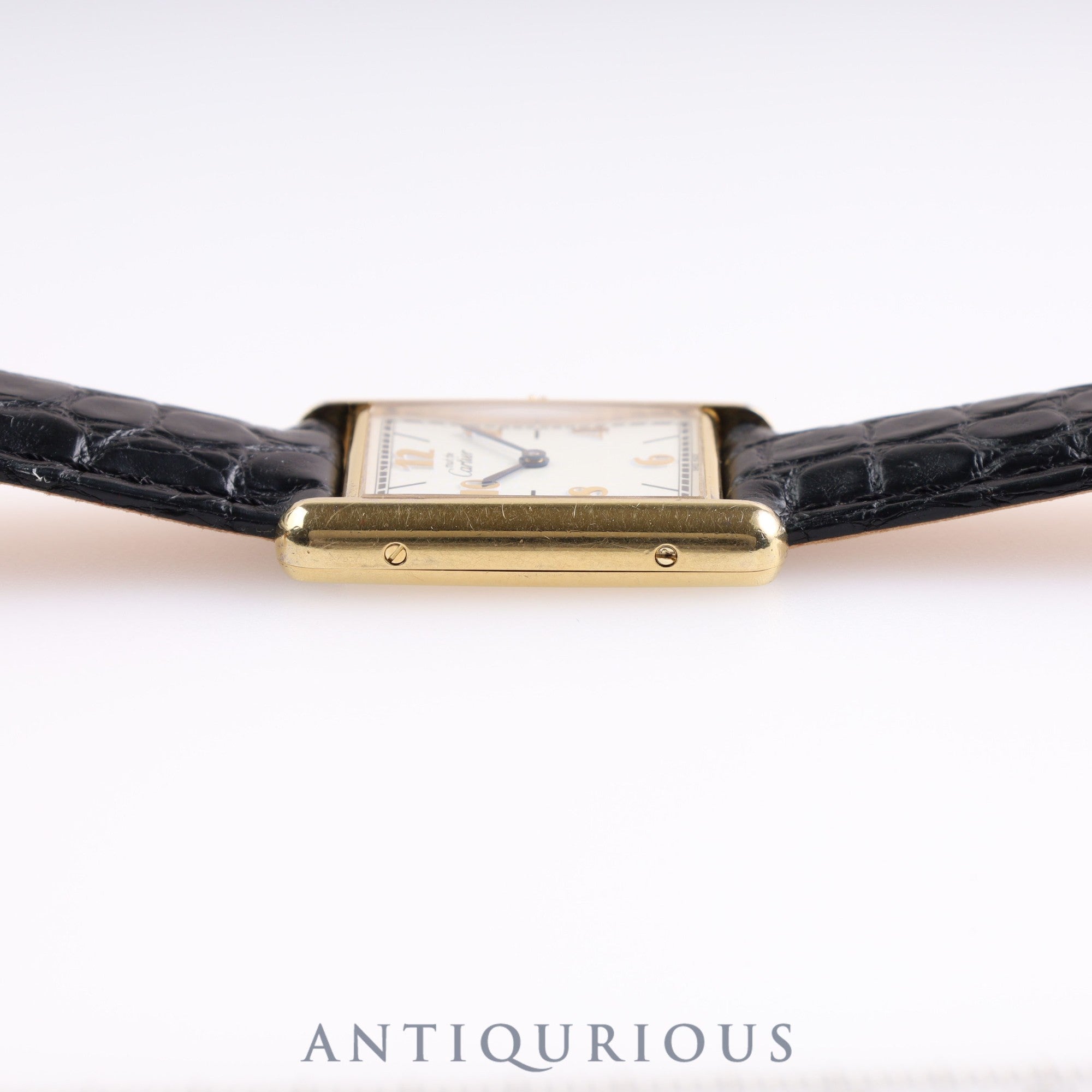 Cartier Must Tank LM QZ590005 SV925 Leather Genuine D-buckle Arabic dial Box Cartier boutique complete service