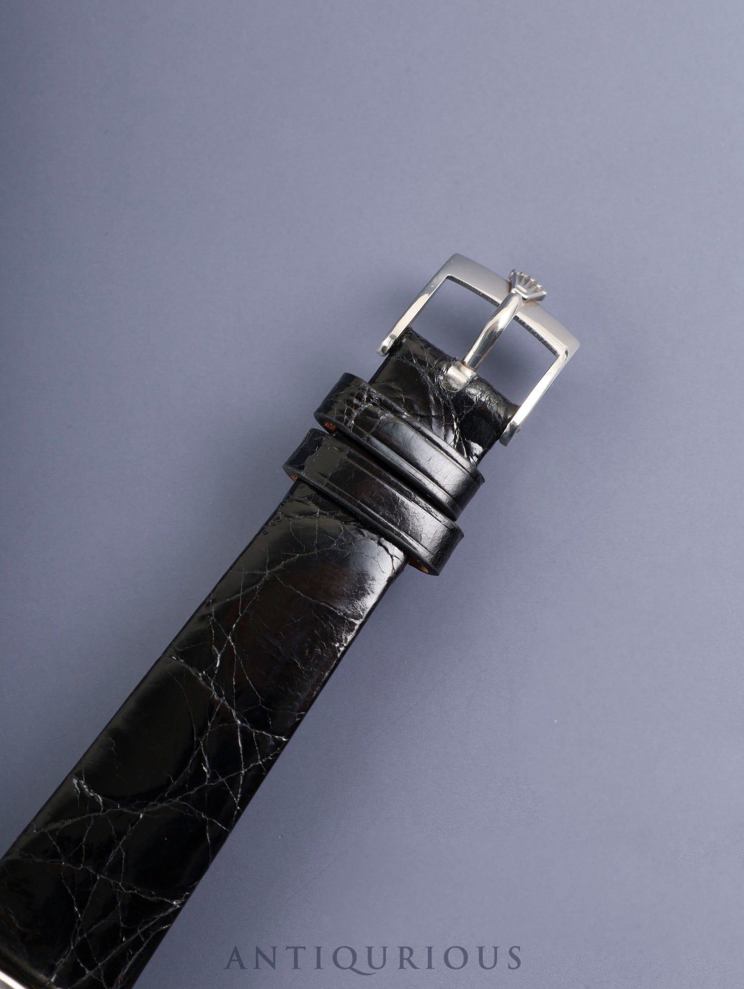 Rolex Cellini 3806 Manual Winding Caliber 1600 750WG Leather Strap with Genuine Stainless Steel Buckle Silver Dial No. 31 (1970) Overhauled