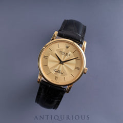 ロレックス チェリーニ 5116 手巻き Cal.1602 YG 革 シャンパン文字盤 K番(2001年)