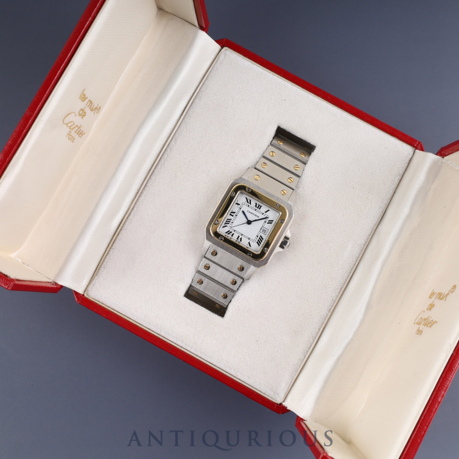 カルティエ サントス ガルベ LM AC23,80gr OR 0,750 3,90 gr / 2961 自動巻き Cal.- SS/YG SS/YG ホワイトローマン文字盤 箱 オーバーホール済み