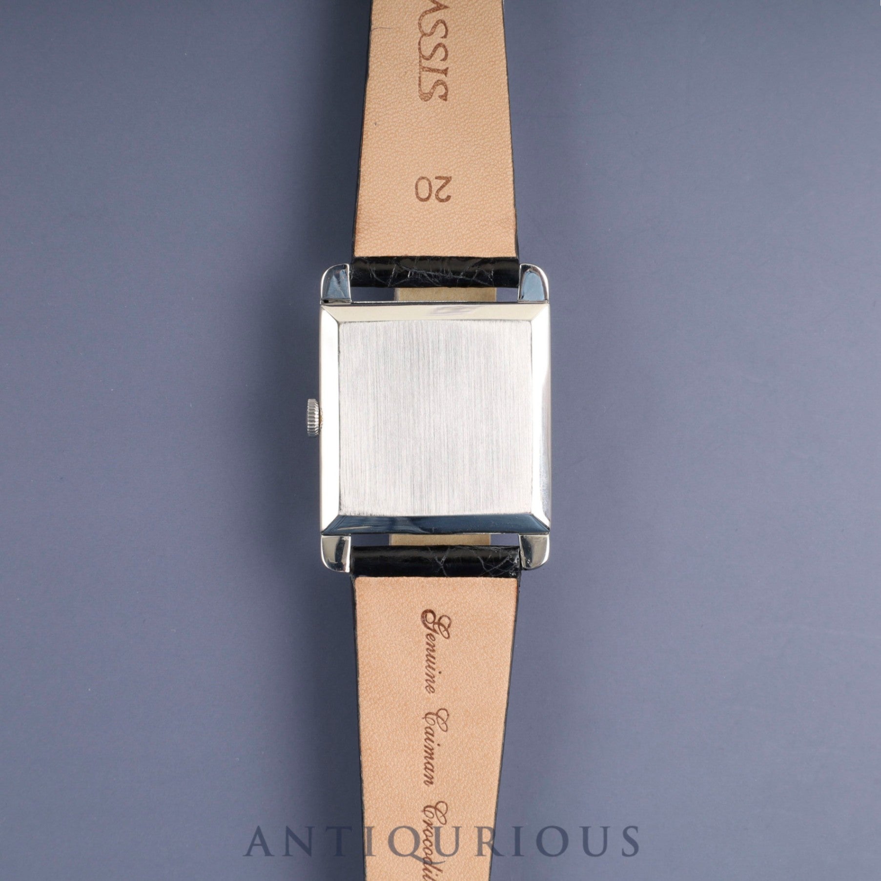 IWC Old Inter manual winding Cal.C.401 Pm900 leather watch with genuine stainless steel buckle, silver dial, overhauled.