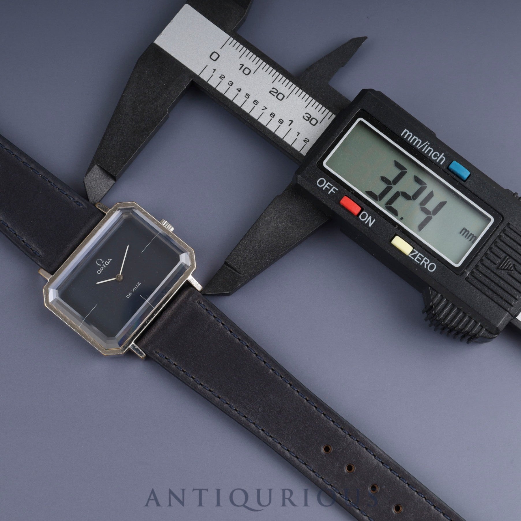 Omega De Ville 5110379 Manual winding SS Leather Genuine buckle (SS) Navy dial Overhauled