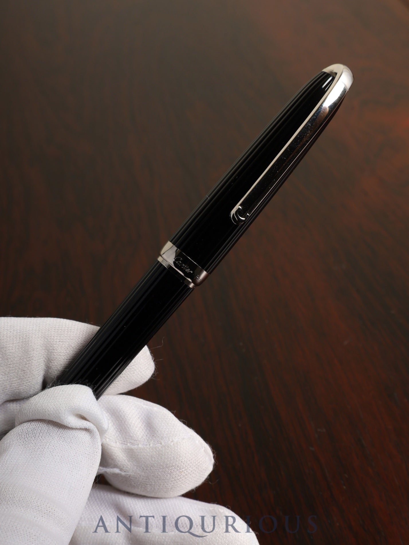 Cartier Ballpoint Pen Godron Resin Twist Box