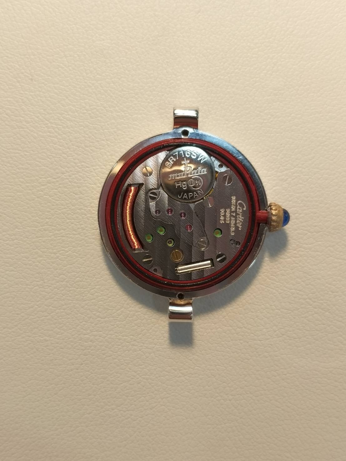 カルティエ マスト ヴァンドーム VLC SM W1007165 / 1850 クォーツ Cal.90 SV925 革 純正Dバックル(SS) オパラン文字盤 オーバーホール済み