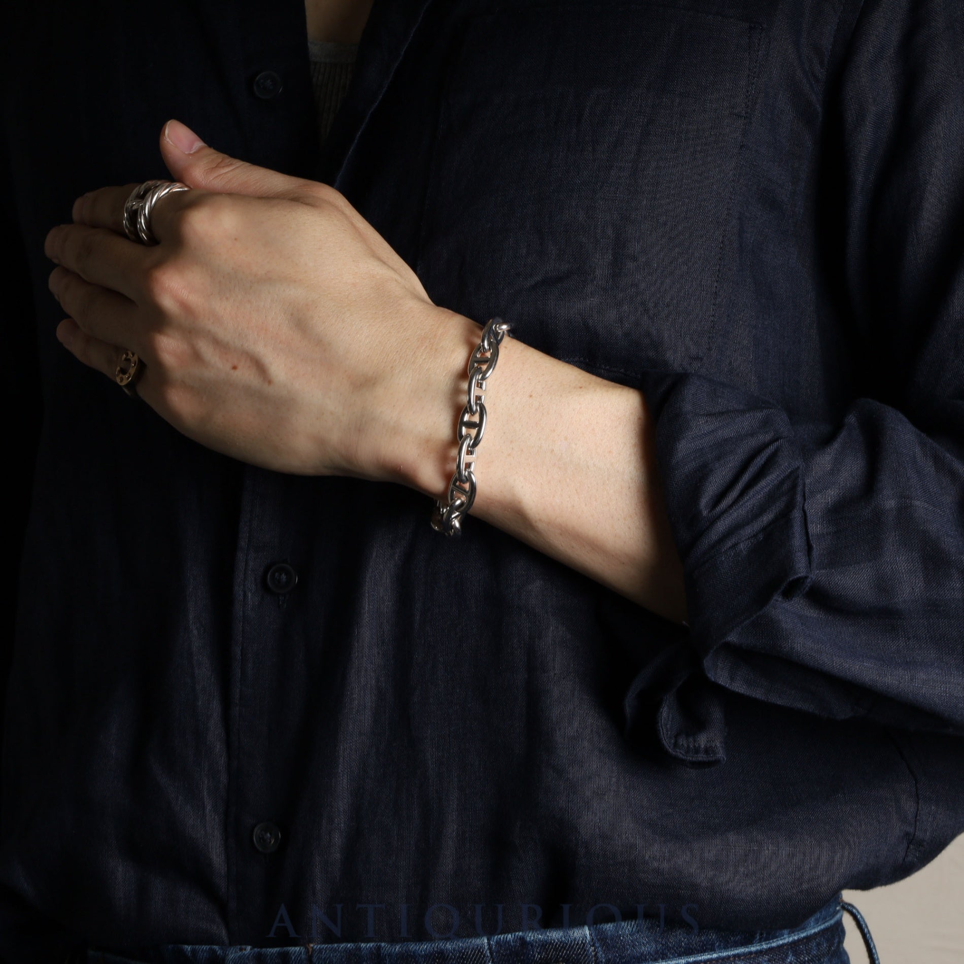 Hermès Chaine d'Ancre Bracelet, MM, 16 links, SV925, Margiela period