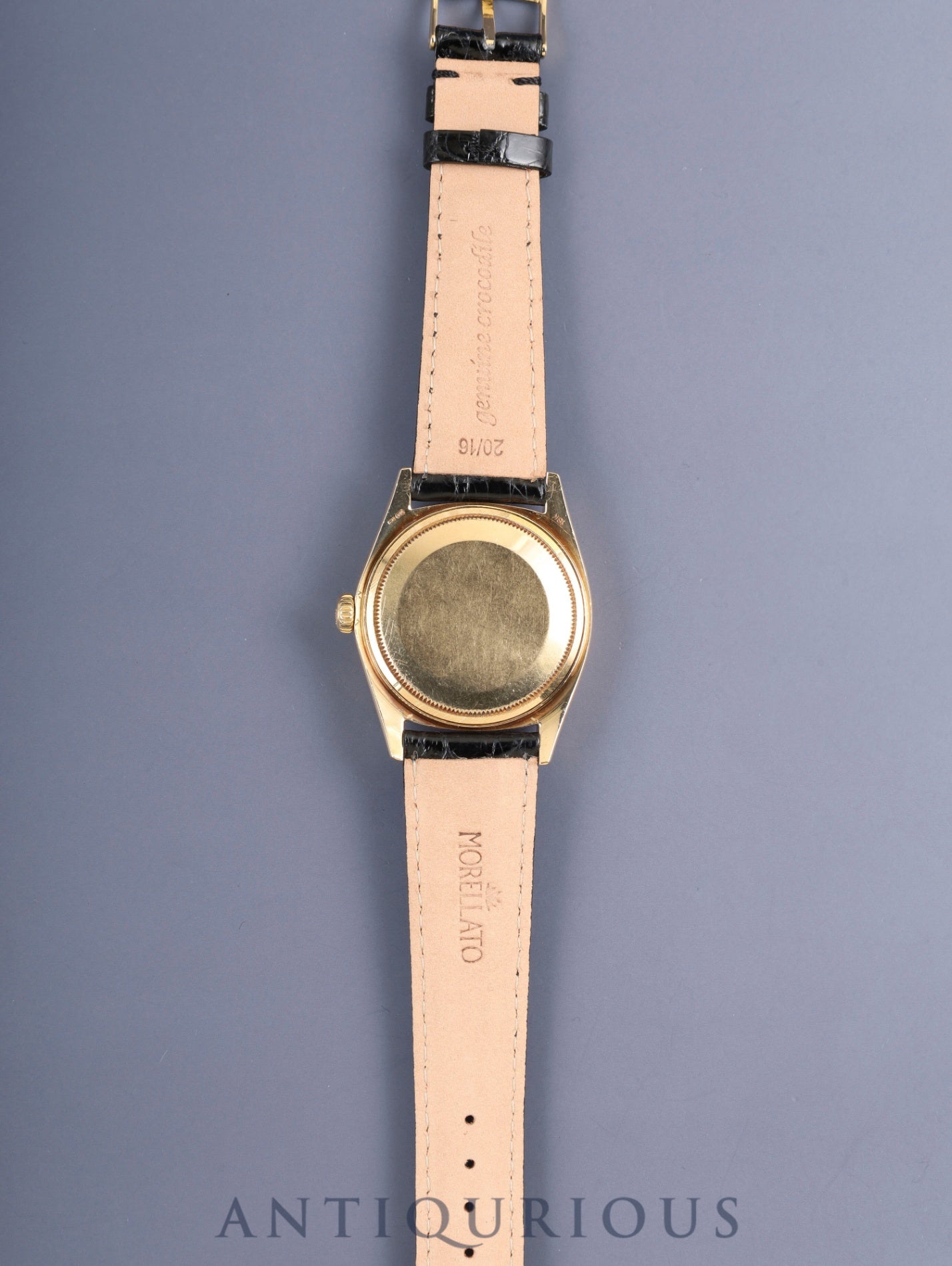 Rolex Day-Date 18038 Automatic Cal.3055 750YG Leather Original Pin Buckle (GP) Champagne Dial 62-series (1979) Overhauled